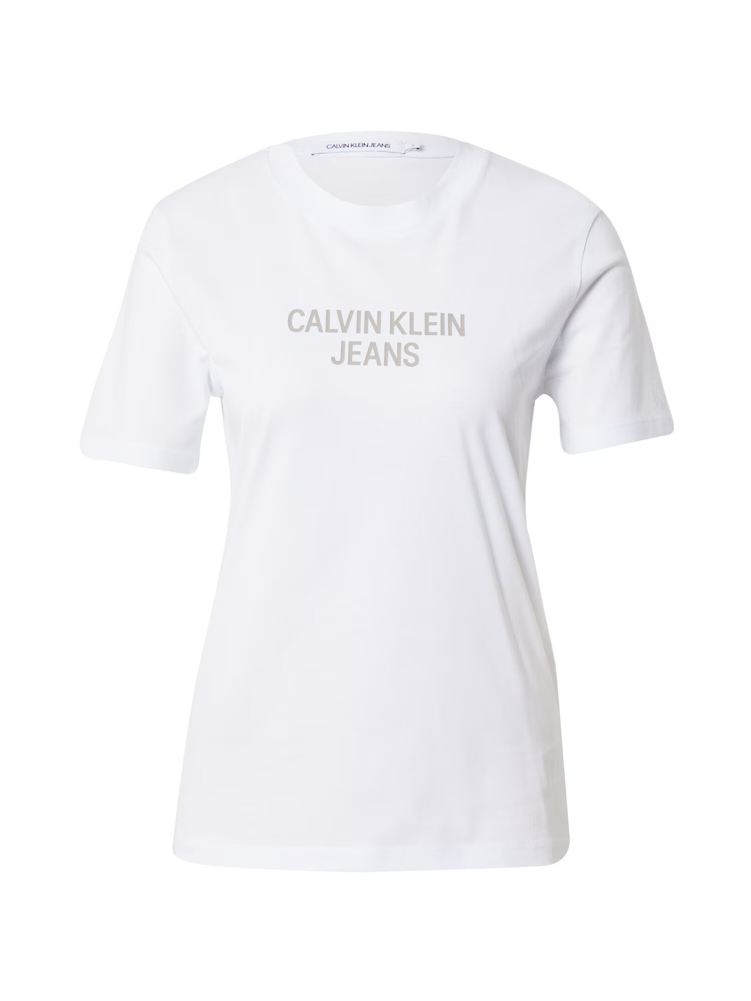 Calvin Klein Jeans Μπλουζάκι γκρι / λευκό - Pepit.gr