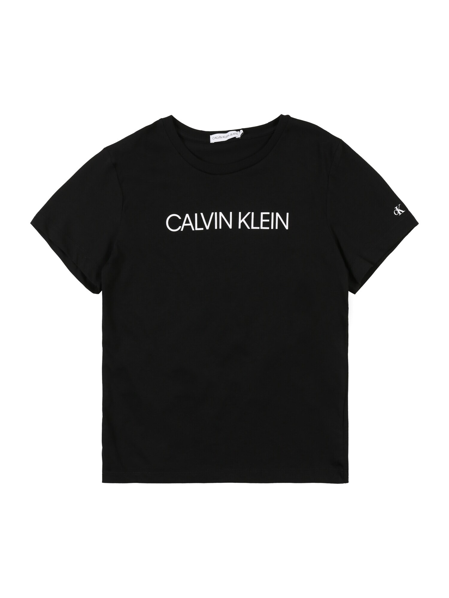 Calvin Klein Jeans Μπλουζάκι 'INSTITUTIONAL' μαύρο / λευκό - Pepit.gr