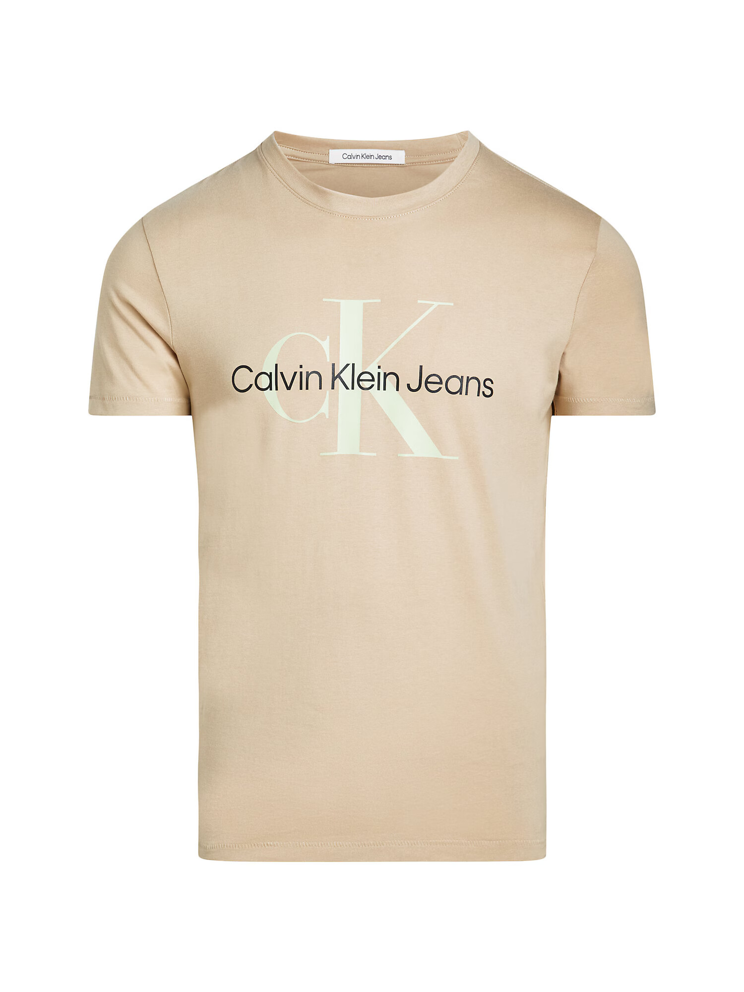 Calvin Klein Jeans Μπλουζάκι κρεμ / μαύρο / λευκό - Pepit.gr