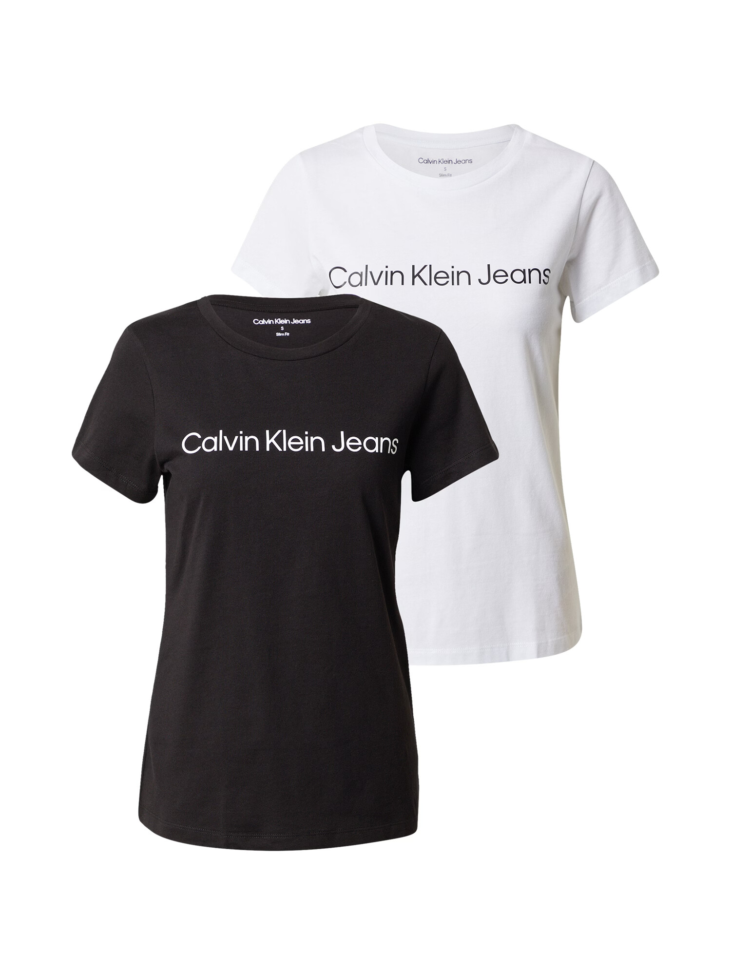 Calvin Klein Jeans Μπλουζάκι μαύρο / λευκό - Pepit.gr