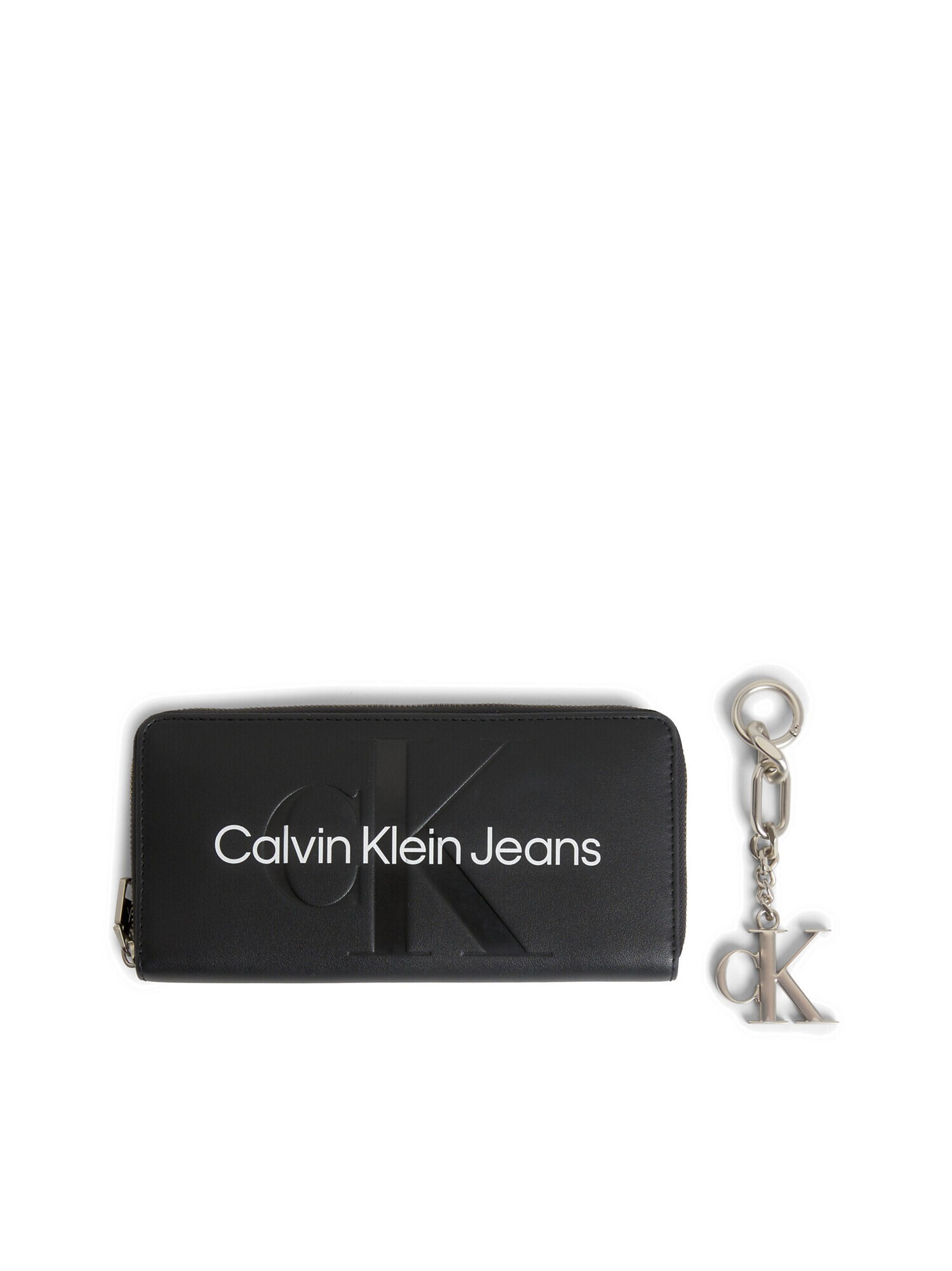 Calvin Klein Jeans Πορτοφόλι μαύρο / ασημί / offwhite - Pepit.gr