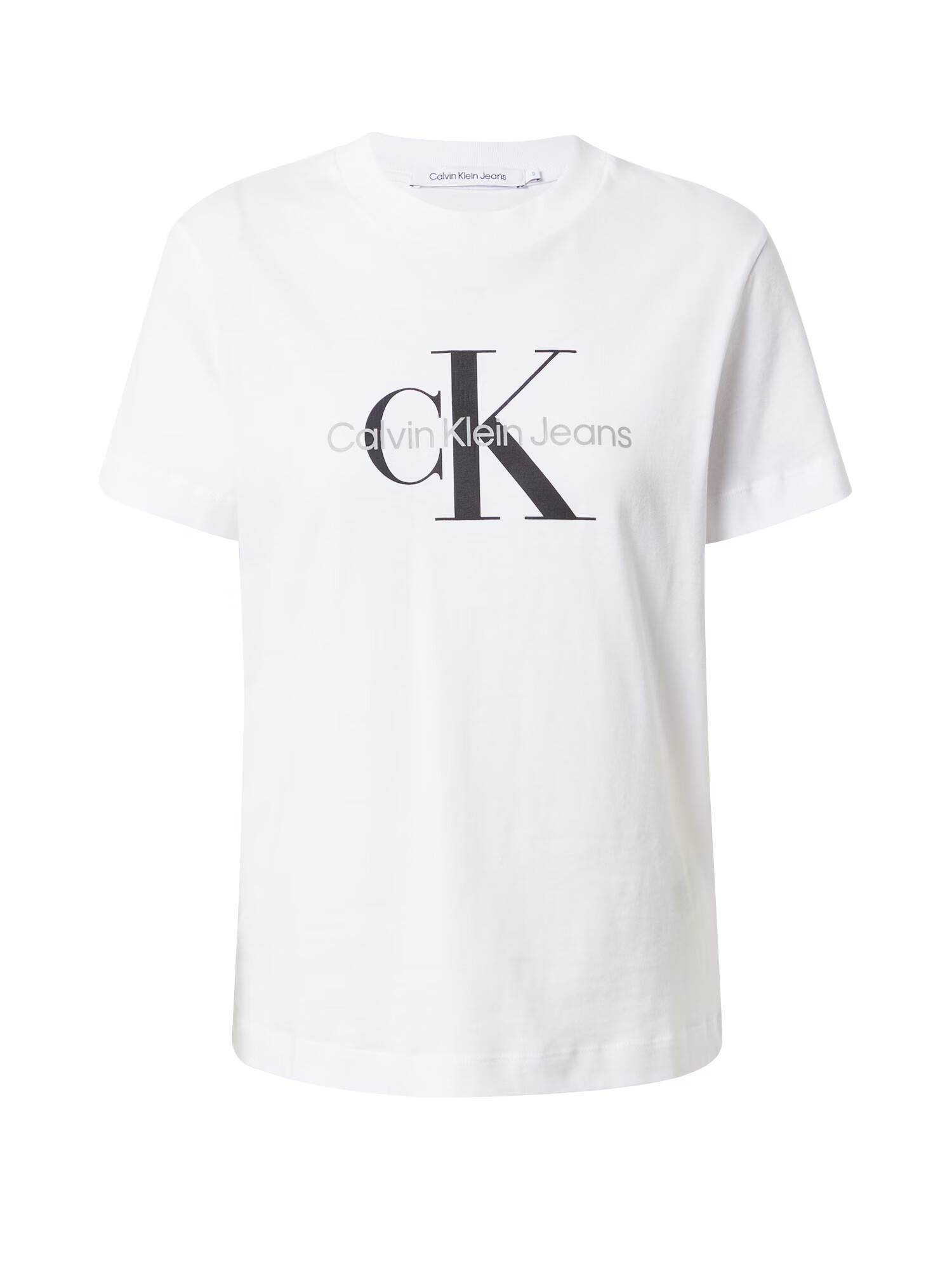 Calvin Klein Μπλουζάκι ανοικτό γκρι / μαύρο / offwhite - Pepit.gr