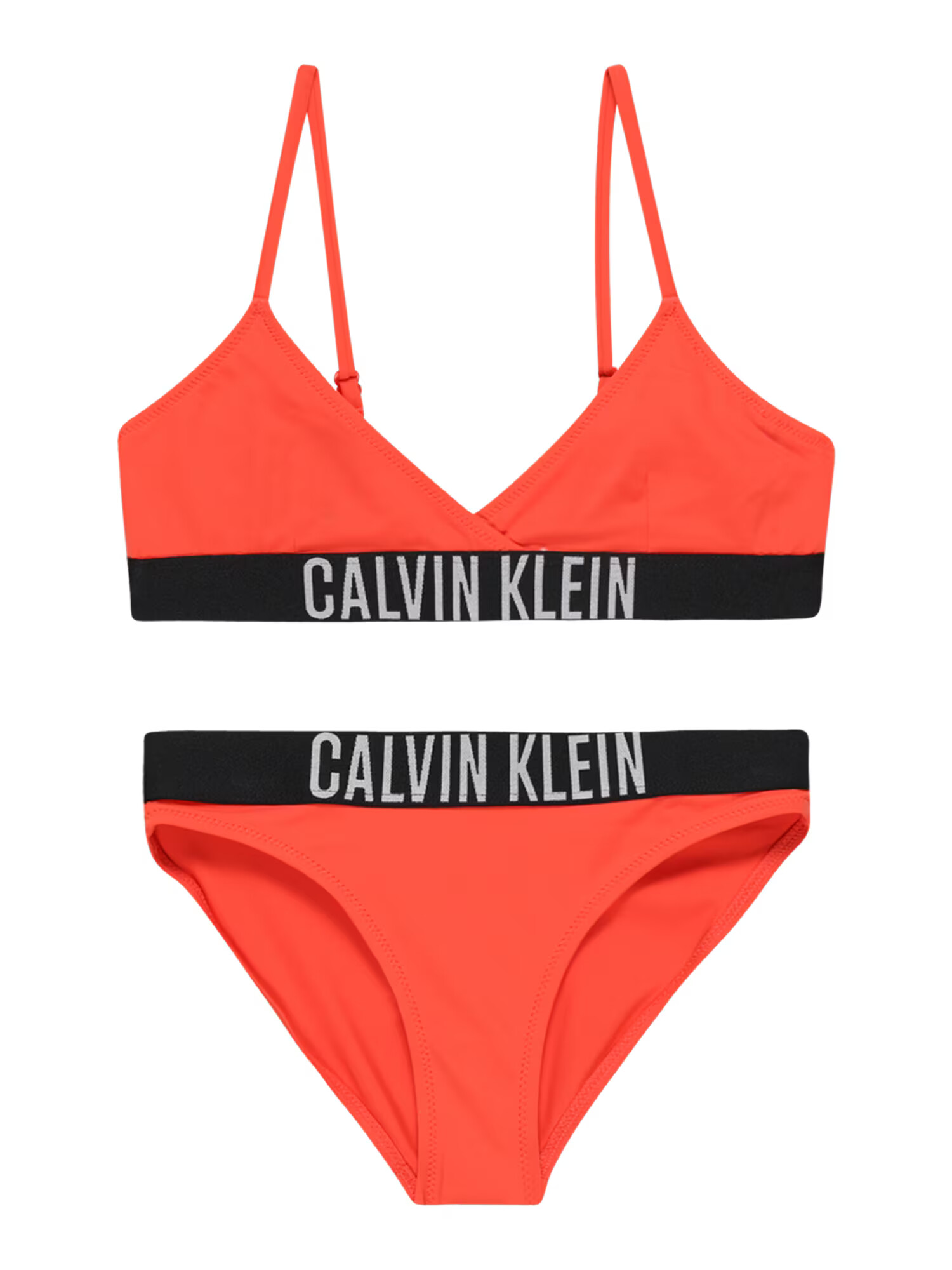 Calvin Klein Swimwear Μπικίνι 'Intense Power' σκούρο πορτοκαλί / μαύρο / λευκό - Pepit.gr