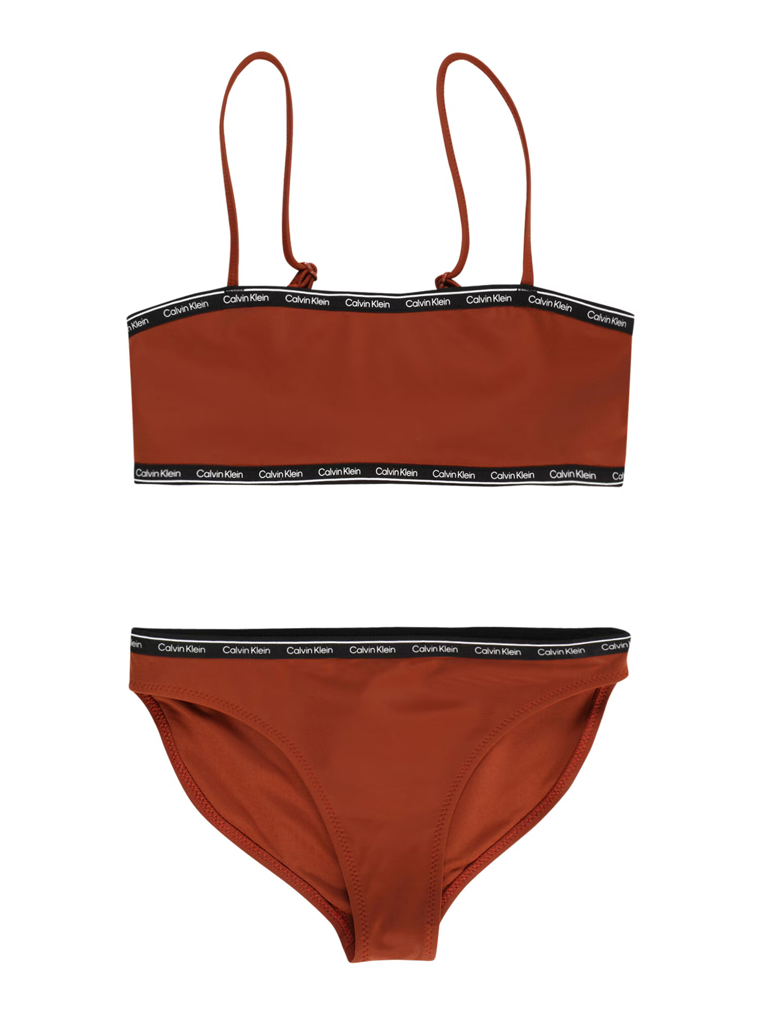 Calvin Klein Swimwear Μπικίνι κόκκινο σκουριάς / μαύρο / λευκό - Pepit.gr