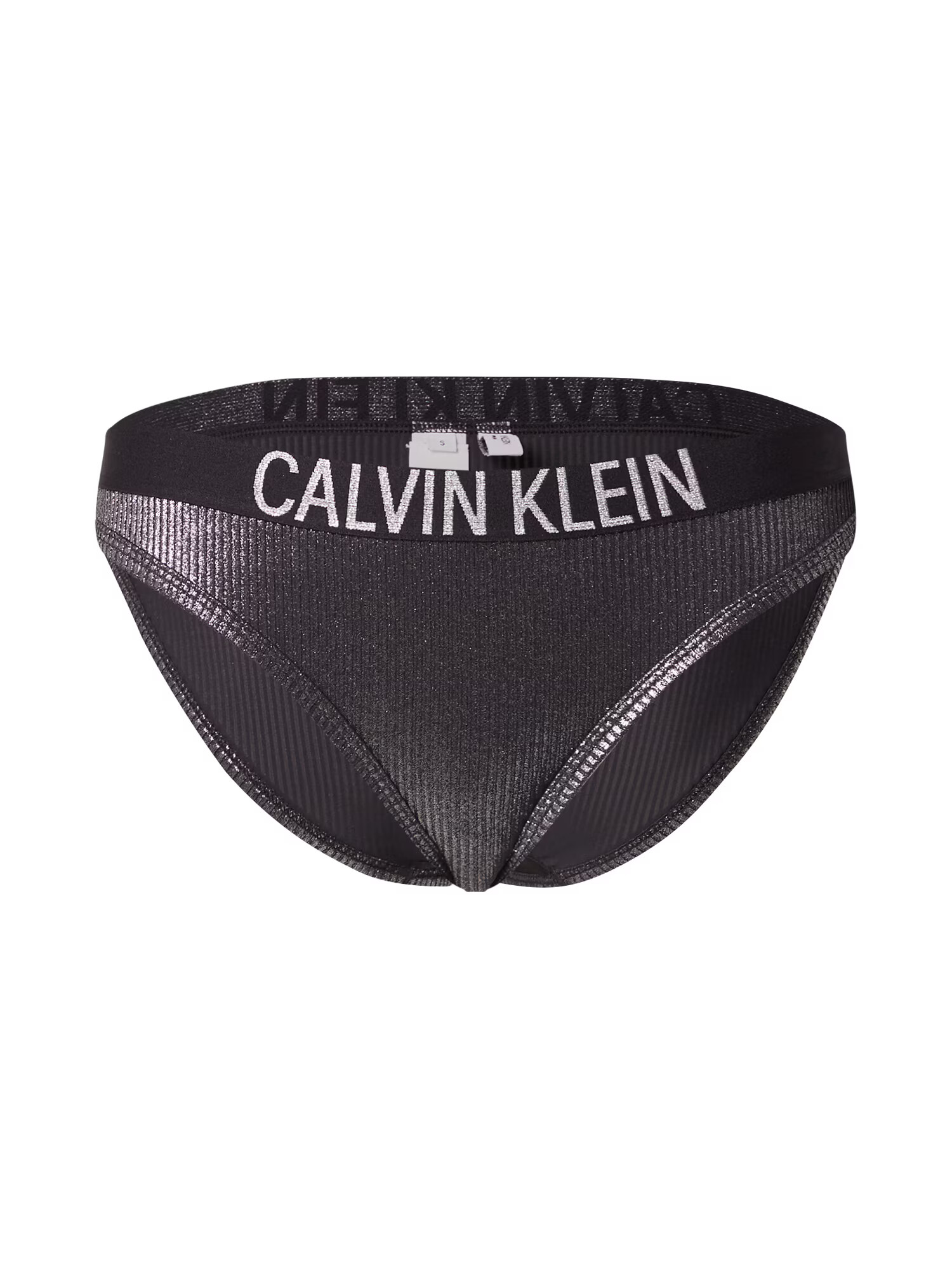 Calvin Klein Swimwear Σλιπ μπικίνι μαύρο / ασημί - Pepit.gr