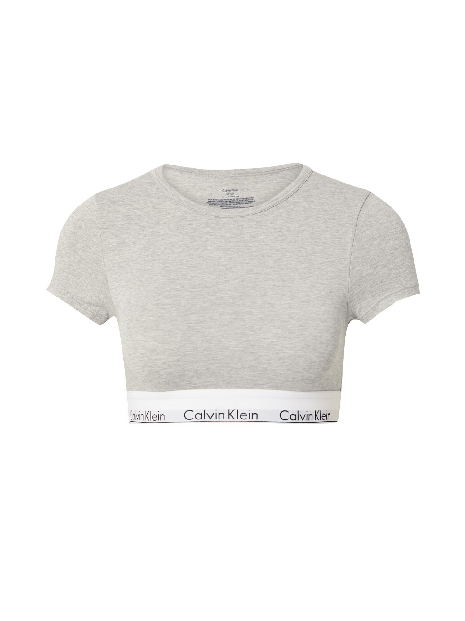 Calvin Klein Underwear Μπλουζάκι γκρι μελανζέ / μαύρο / λευκό - Pepit.gr