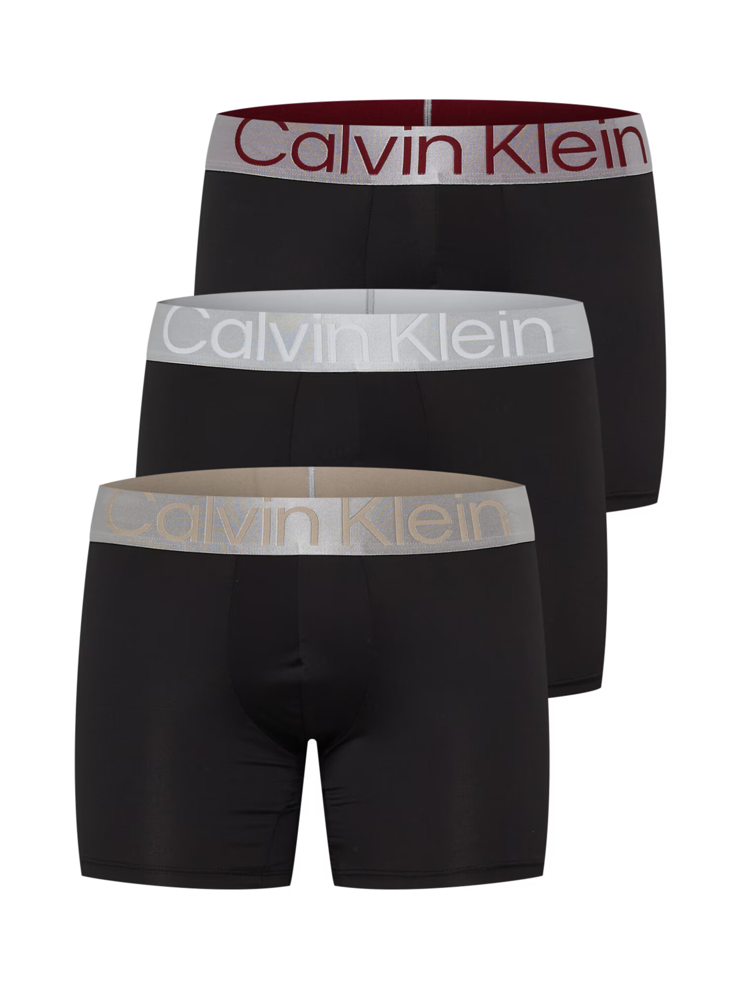 Calvin Klein Underwear Μποξεράκι μπλε φιμέ / σκούρο κόκκινο / μαύρο / ασημί - Pepit.gr