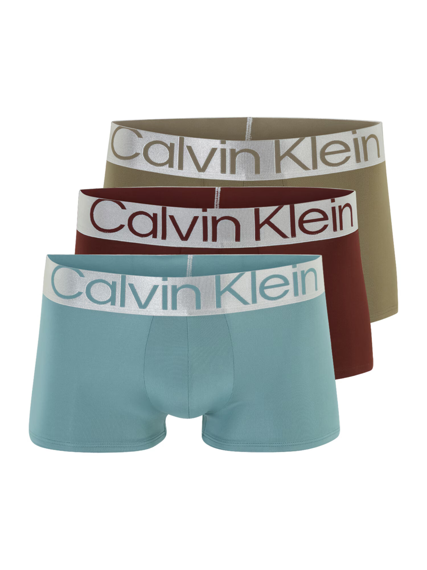 Calvin Klein Underwear Μποξεράκι τιρκουάζ / καφέ κάστανου / ασημόγκριζο / λαδί - Pepit.gr