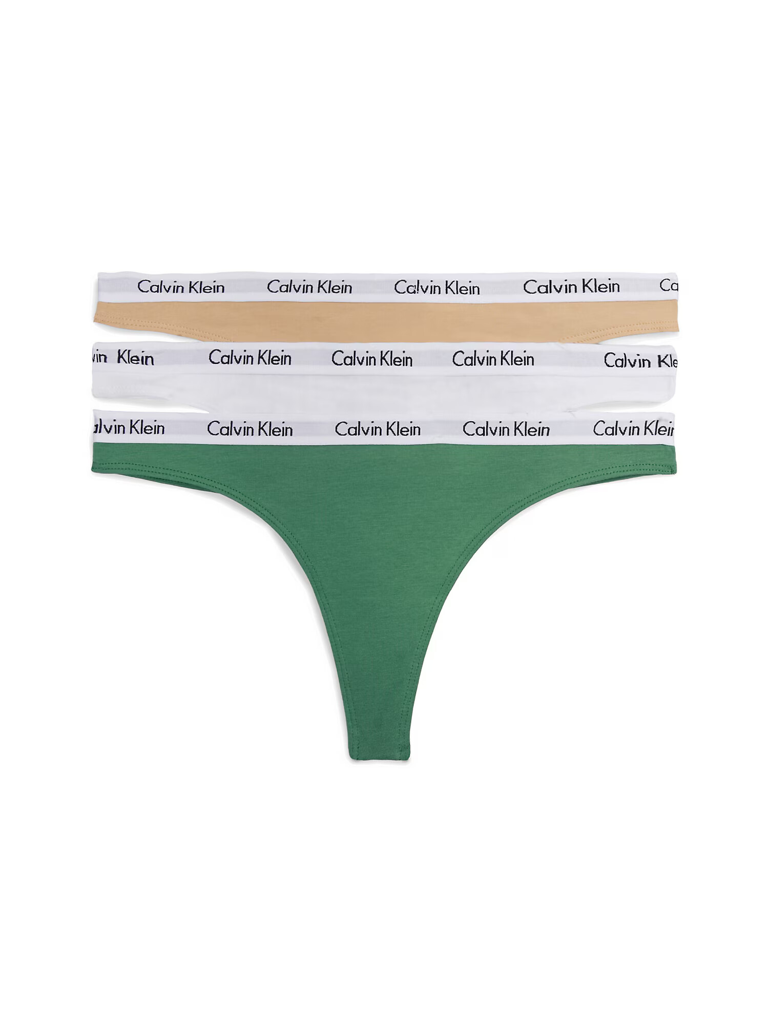 Calvin Klein Underwear Στρινγκ 'Carousel' ανοικτό μπεζ / πράσινο γρασιδιού / μαύρο / λευκό - Pepit.gr