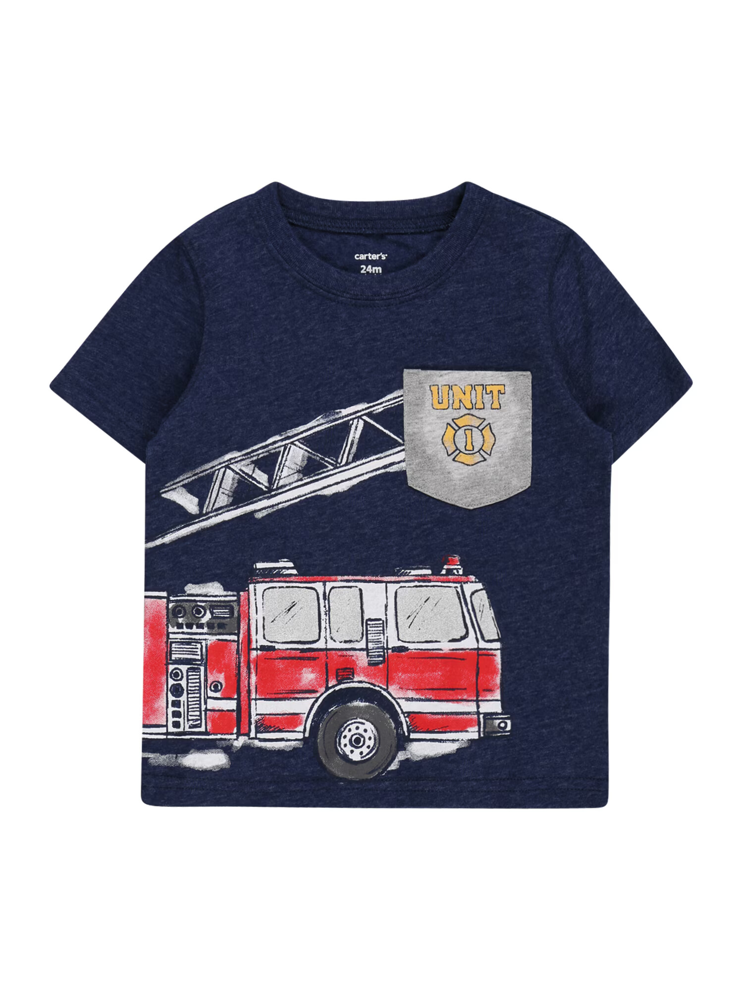 Carter's Μπλουζάκι 'FIRETRUCK' ναυτικό μπλε / κίτρινο / κόκκινο / λευκό - Pepit.gr