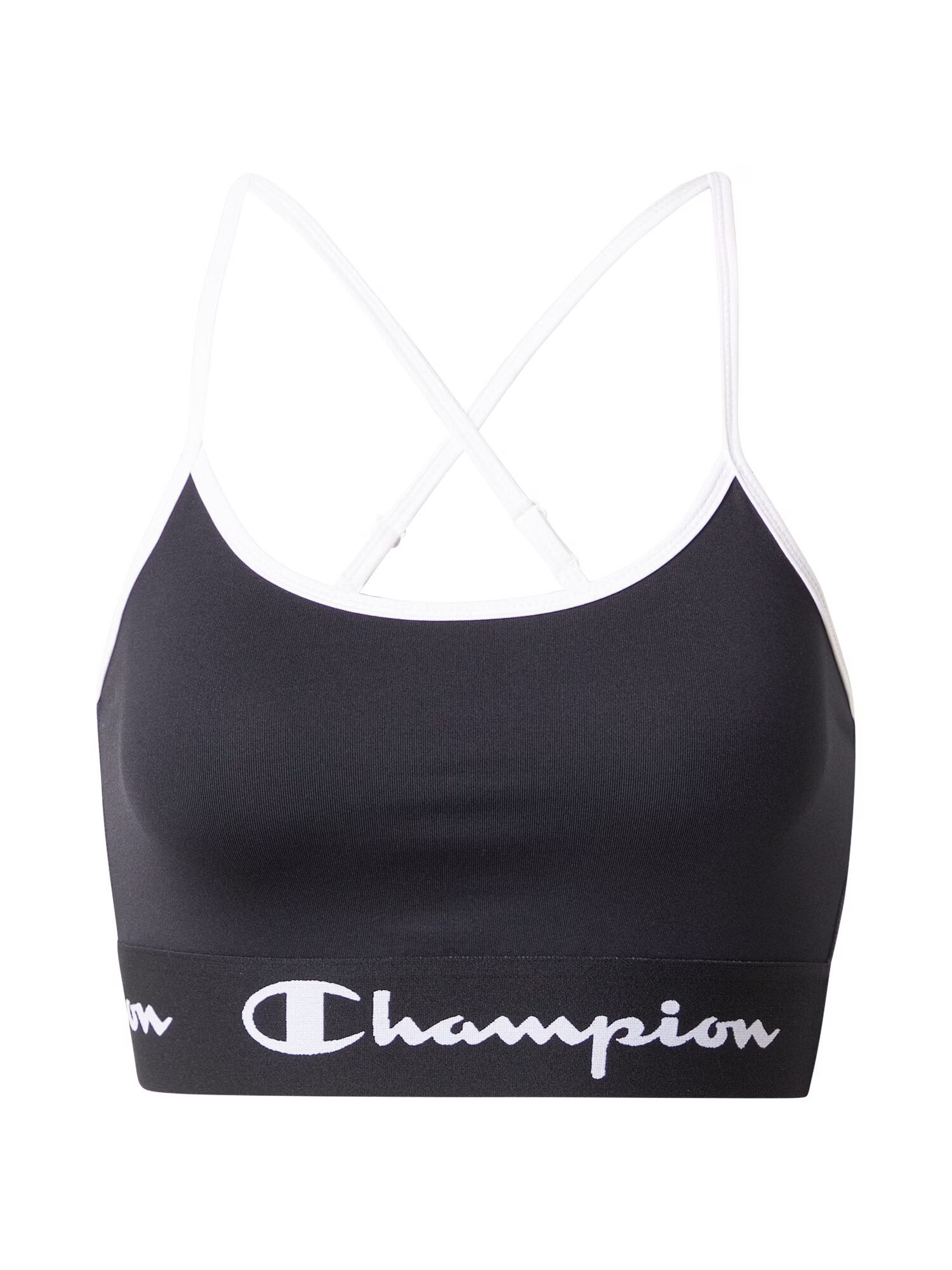 Champion Authentic Athletic Apparel Αθλητικό σουτιέν μαύρο / λευκό - Pepit.gr