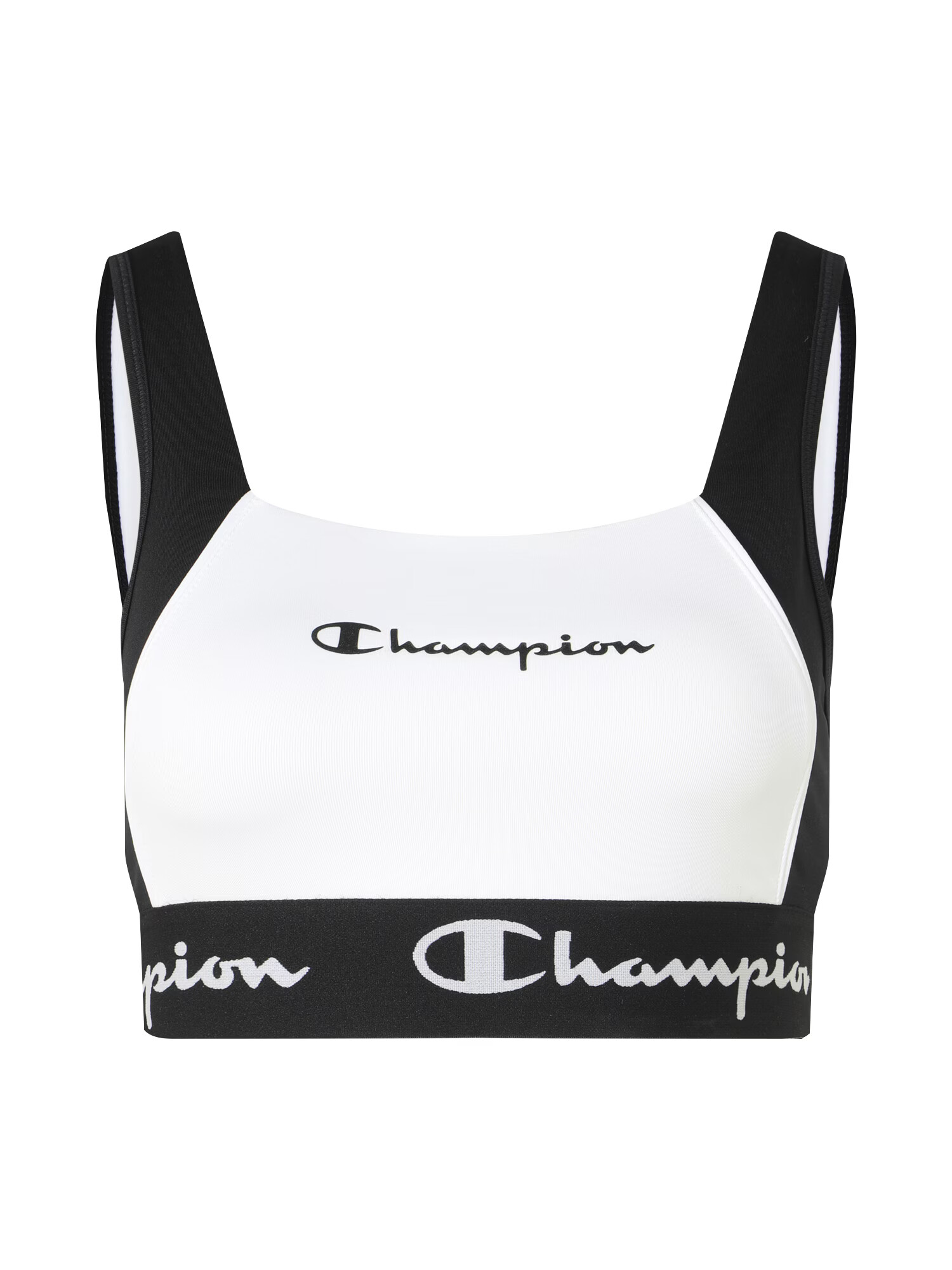 Champion Authentic Athletic Apparel Αθλητικό σουτιέν μαύρο / λευκό - Pepit.gr