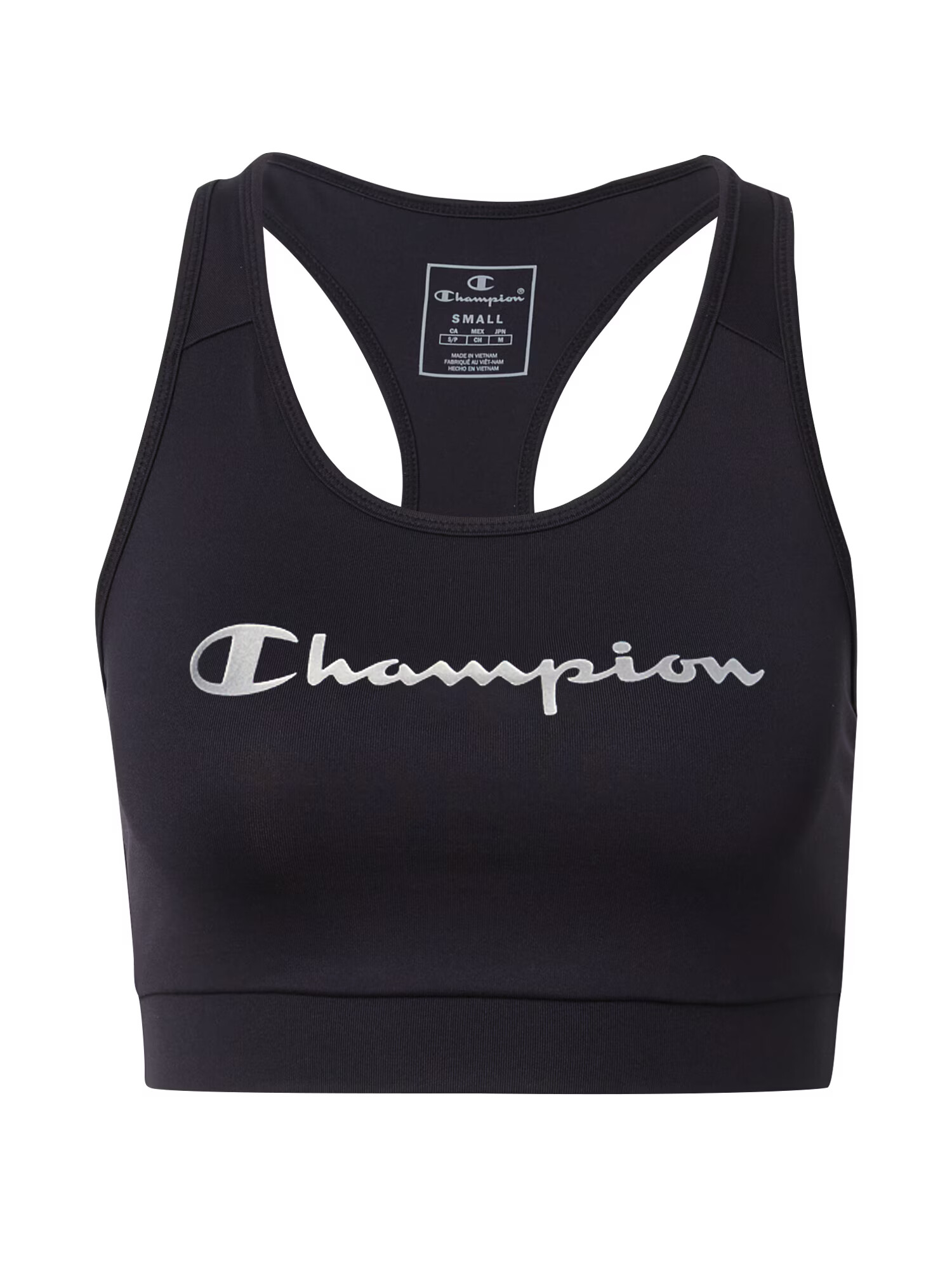 Champion Authentic Athletic Apparel Αθλητικό τοπ μαύρο / ασημί - Pepit.gr