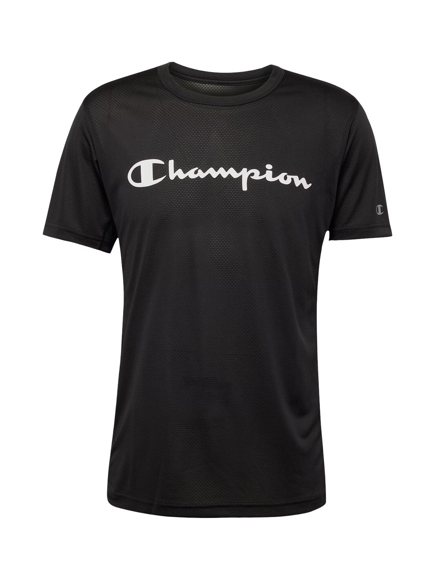 Champion Authentic Athletic Apparel Λειτουργικό μπλουζάκι μαύρο / λευκό - Pepit.gr