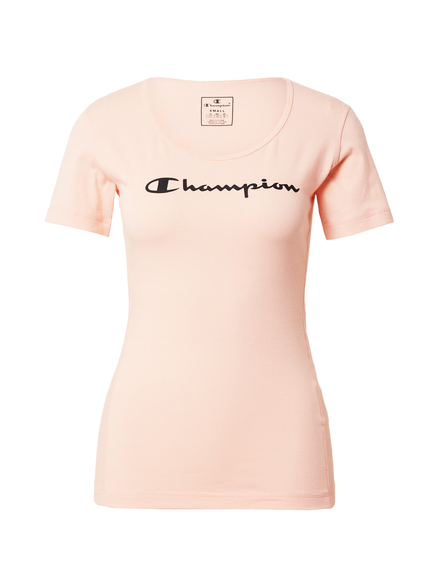 Champion Authentic Athletic Apparel Λειτουργικό μπλουζάκι ρόδινο / μαύρο - Pepit.gr