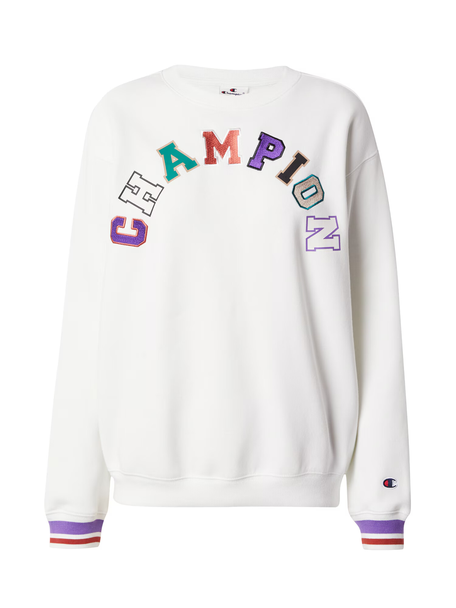 Champion Authentic Athletic Apparel Μπλούζα φούτερ ελεφαντόδοντο / σκούρο μπλε / πράσινο / πορτοκαλί - Pepit.gr