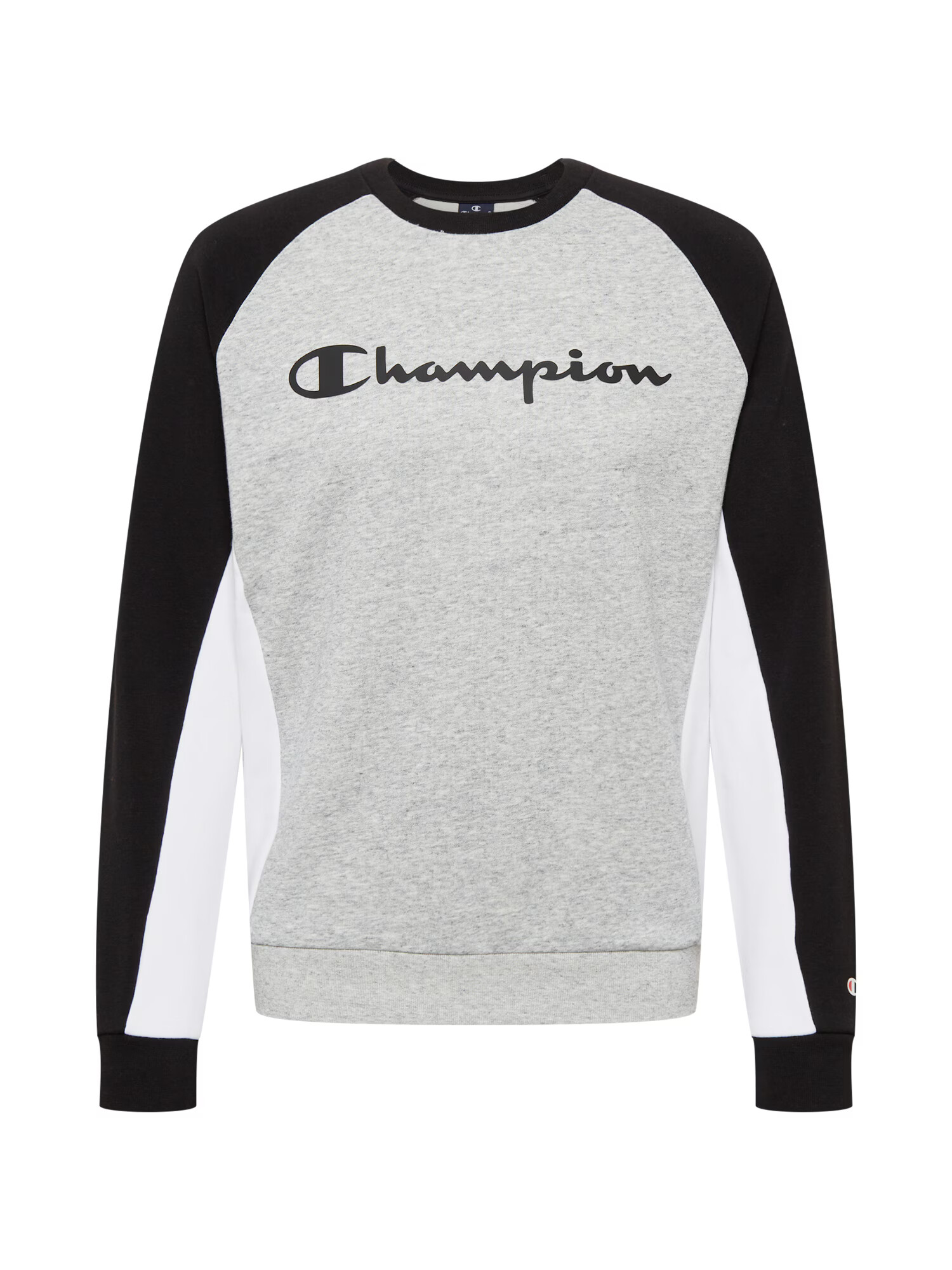 Champion Authentic Athletic Apparel Μπλούζα φούτερ γκρι μελανζέ / μαύρο / λευκό - Pepit.gr