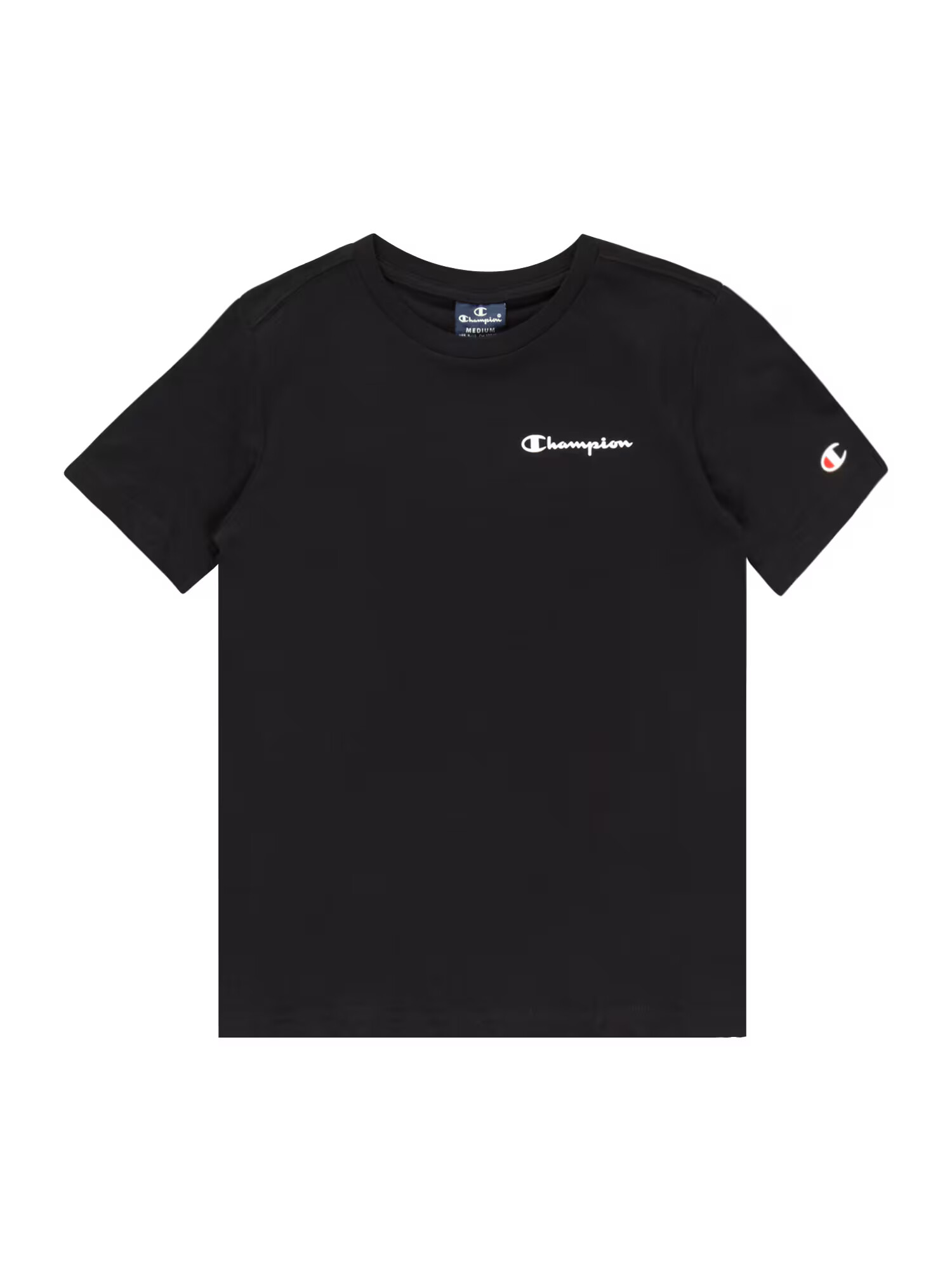 Champion Authentic Athletic Apparel Μπλουζάκι μαύρο / λευκό - Pepit.gr