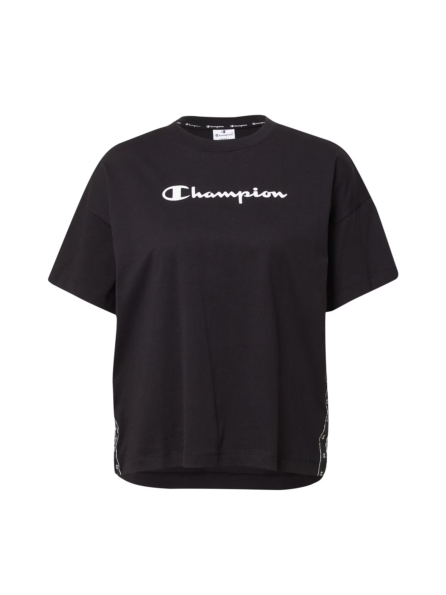 Champion Authentic Athletic Apparel Μπλουζάκι μαύρο / λευκό - Pepit.gr