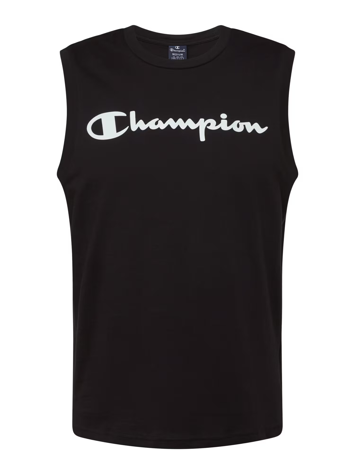 Champion Authentic Athletic Apparel Μπλουζάκι μαύρο / λευκό - Pepit.gr