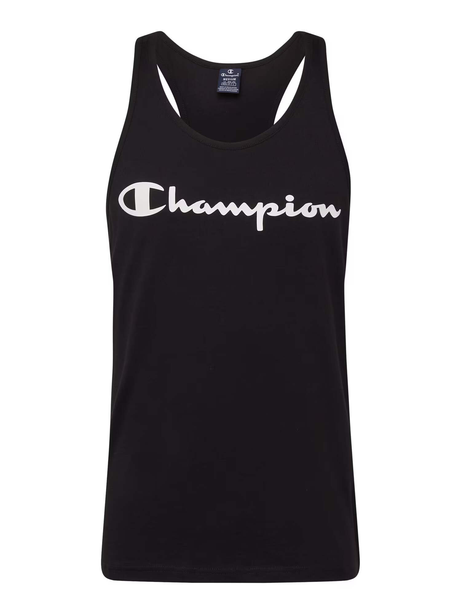 Champion Authentic Athletic Apparel Μπλουζάκι μαύρο / λευκό - Pepit.gr