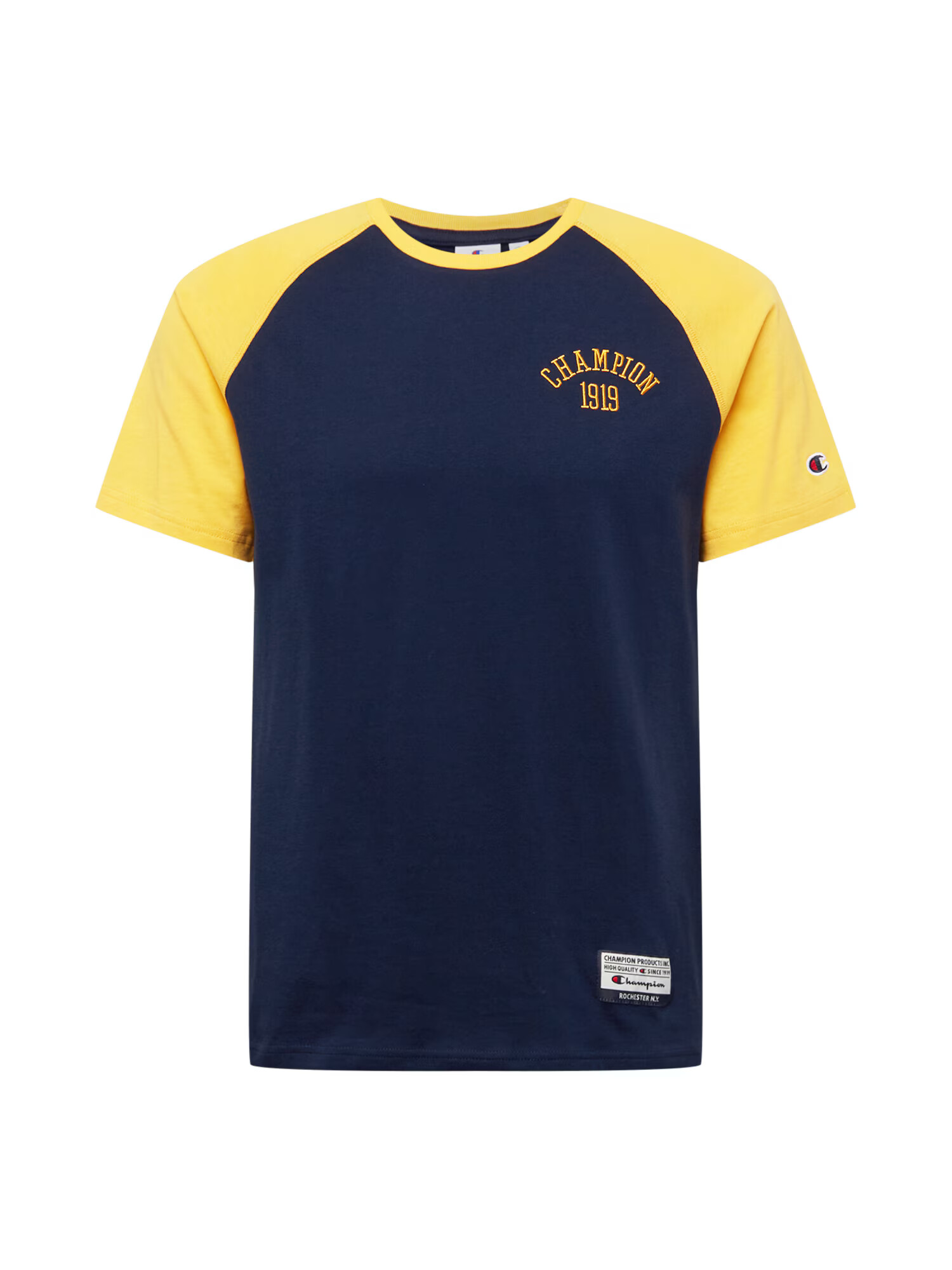 Champion Authentic Athletic Apparel Μπλουζάκι ναυτικό μπλε / κίτρινο - Pepit.gr