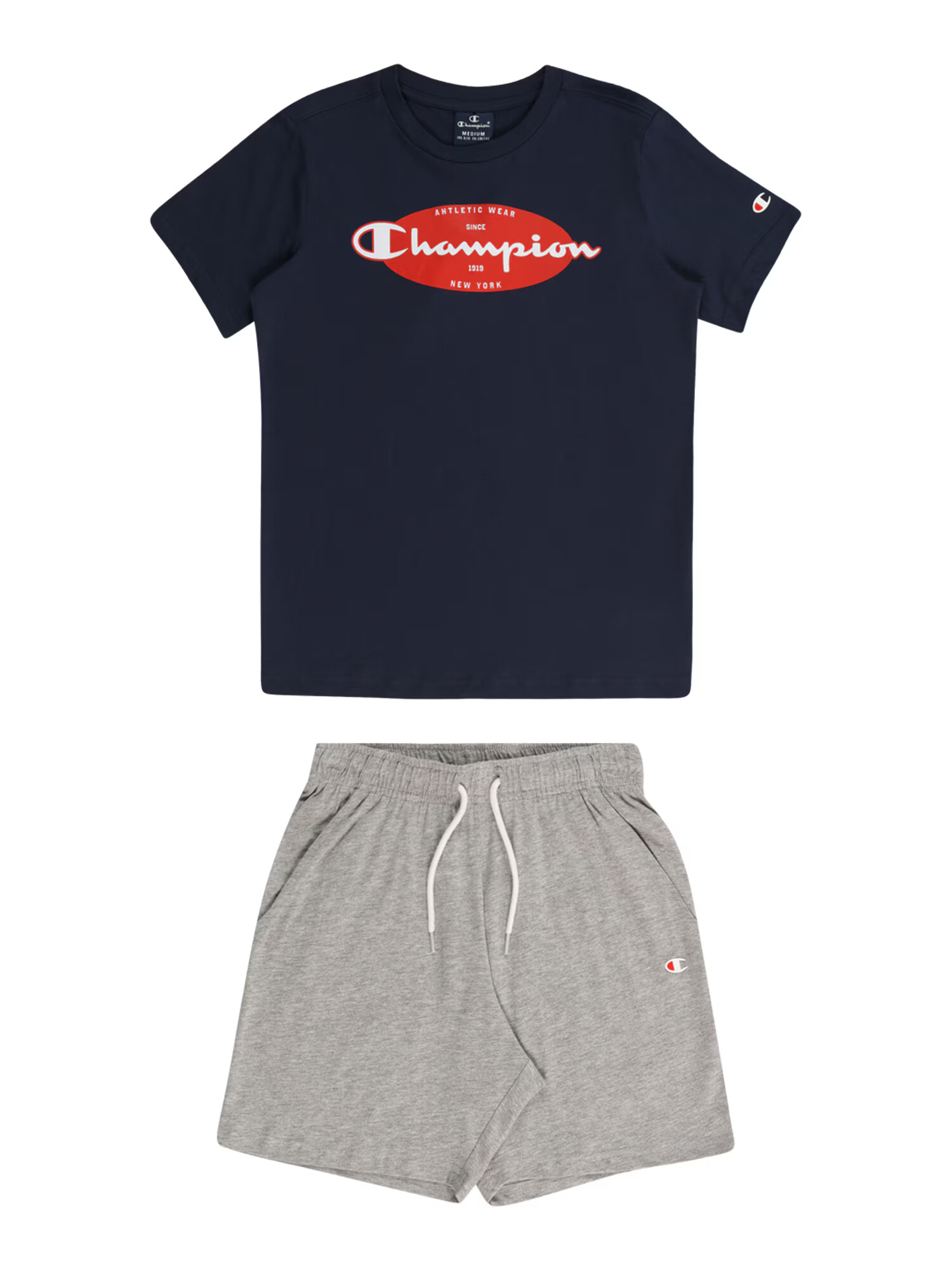 Champion Authentic Athletic Apparel Φόρμα ναυτικό μπλε / γκρι μελανζέ / κόκκινο / λευκό - Pepit.gr