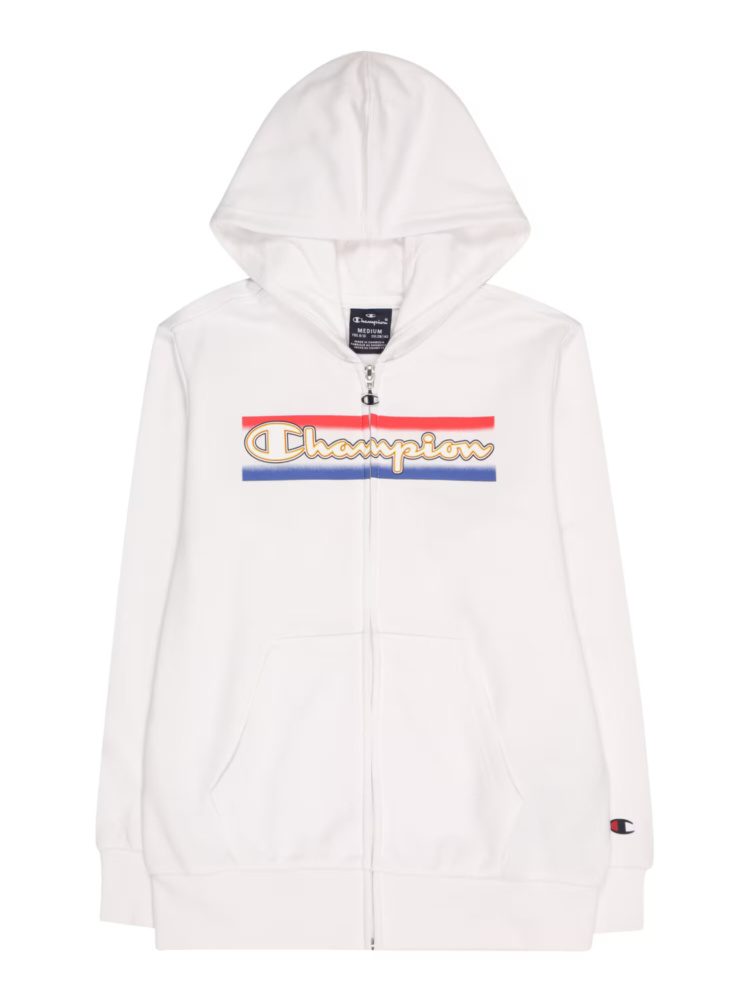 Champion Authentic Athletic Apparel Ζακέτα φούτερ μπλε ρουά / λάιμ / ανοικτό κόκκινο / λευκό - Pepit.gr