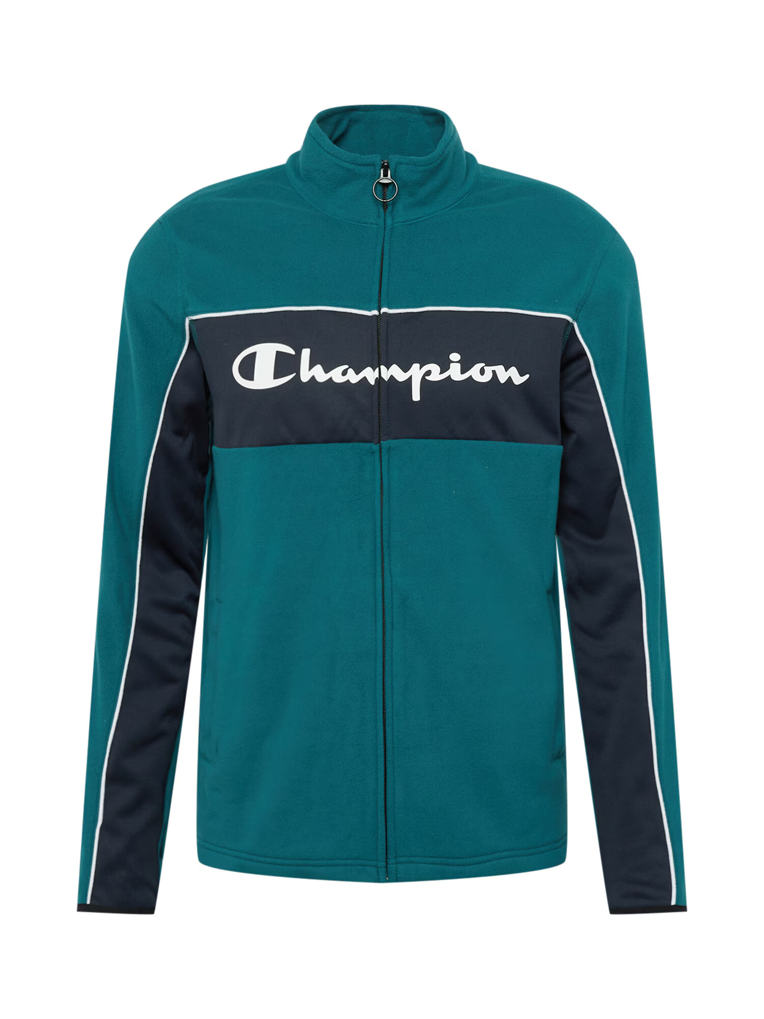 Champion Authentic Athletic Apparel Ζακέτα φούτερ πετρόλ / μαύρο / λευκό - Pepit.gr