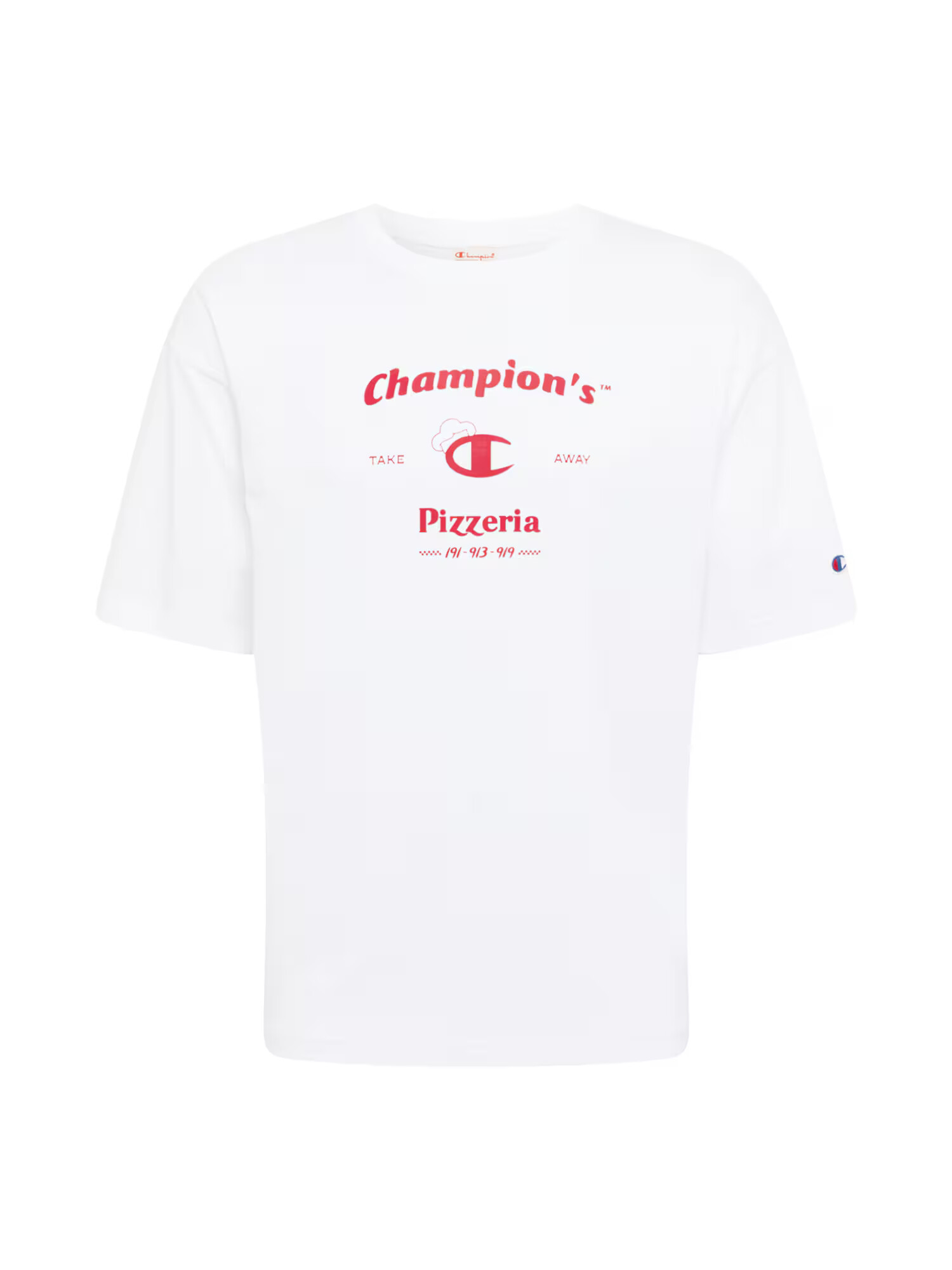 Champion Reverse Weave Μπλουζάκι κόκκινο / λευκό - Pepit.gr