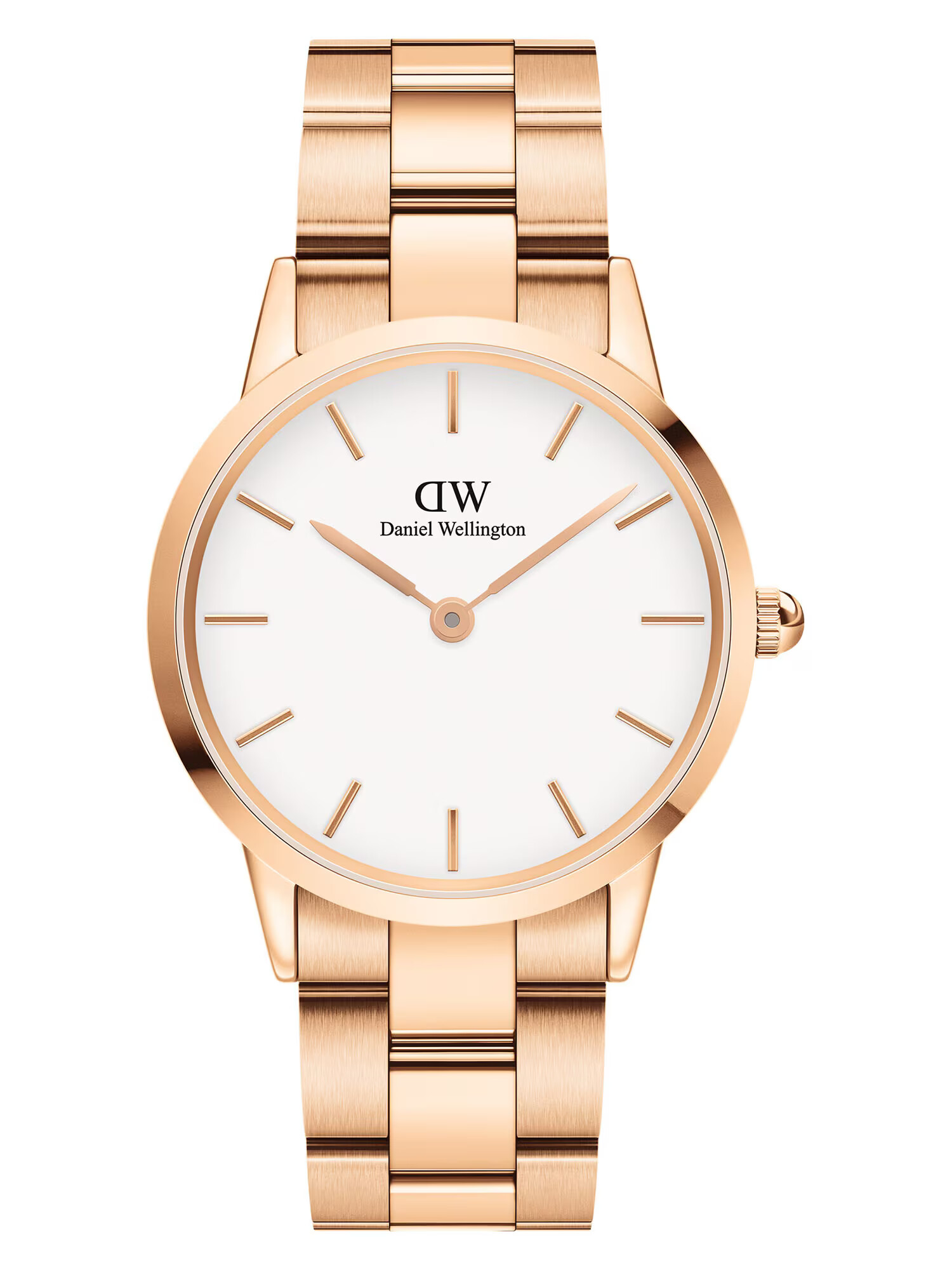 Daniel Wellington Αναλογικό ρολόι 'Iconic Link RG White' χρυσό - Pepit.gr