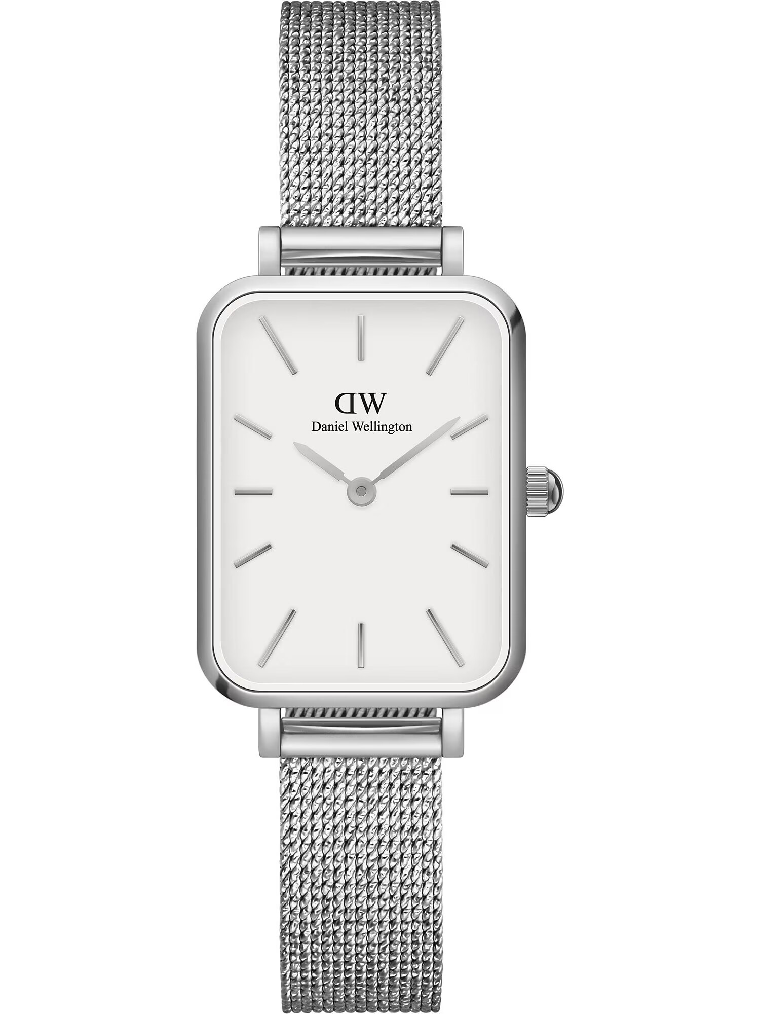 Daniel Wellington Αναλογικό ρολόι 'Quadro Pressed Sterling S White' ασημί / λευκό - Pepit.gr