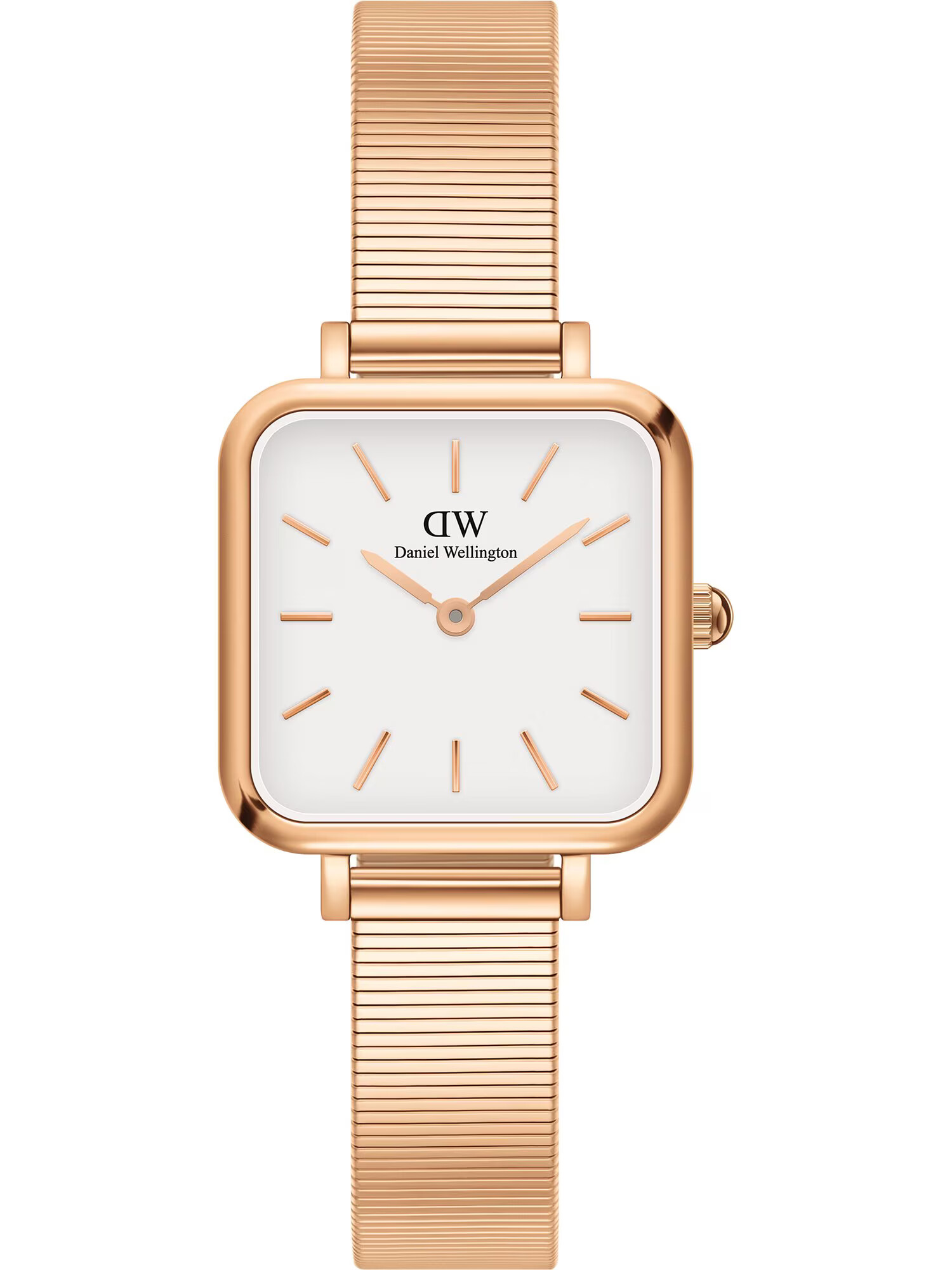 Daniel Wellington Αναλογικό ρολόι 'Quadro Studio RG White' ροζέ χρυσό / λευκό - Pepit.gr