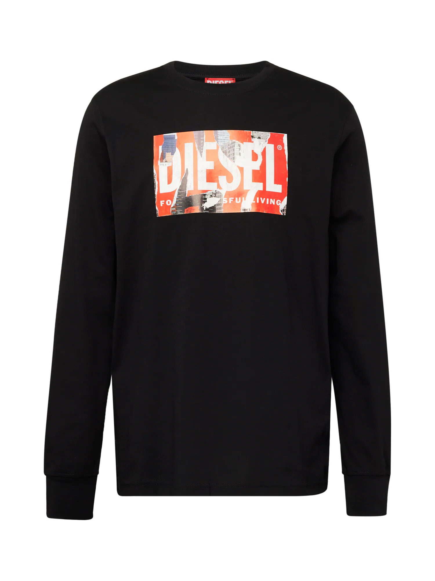 DIESEL Μπλουζάκι 'JUST' σκούρο γκρι / πορτοκαλί / μαύρο / offwhite - Pepit.gr