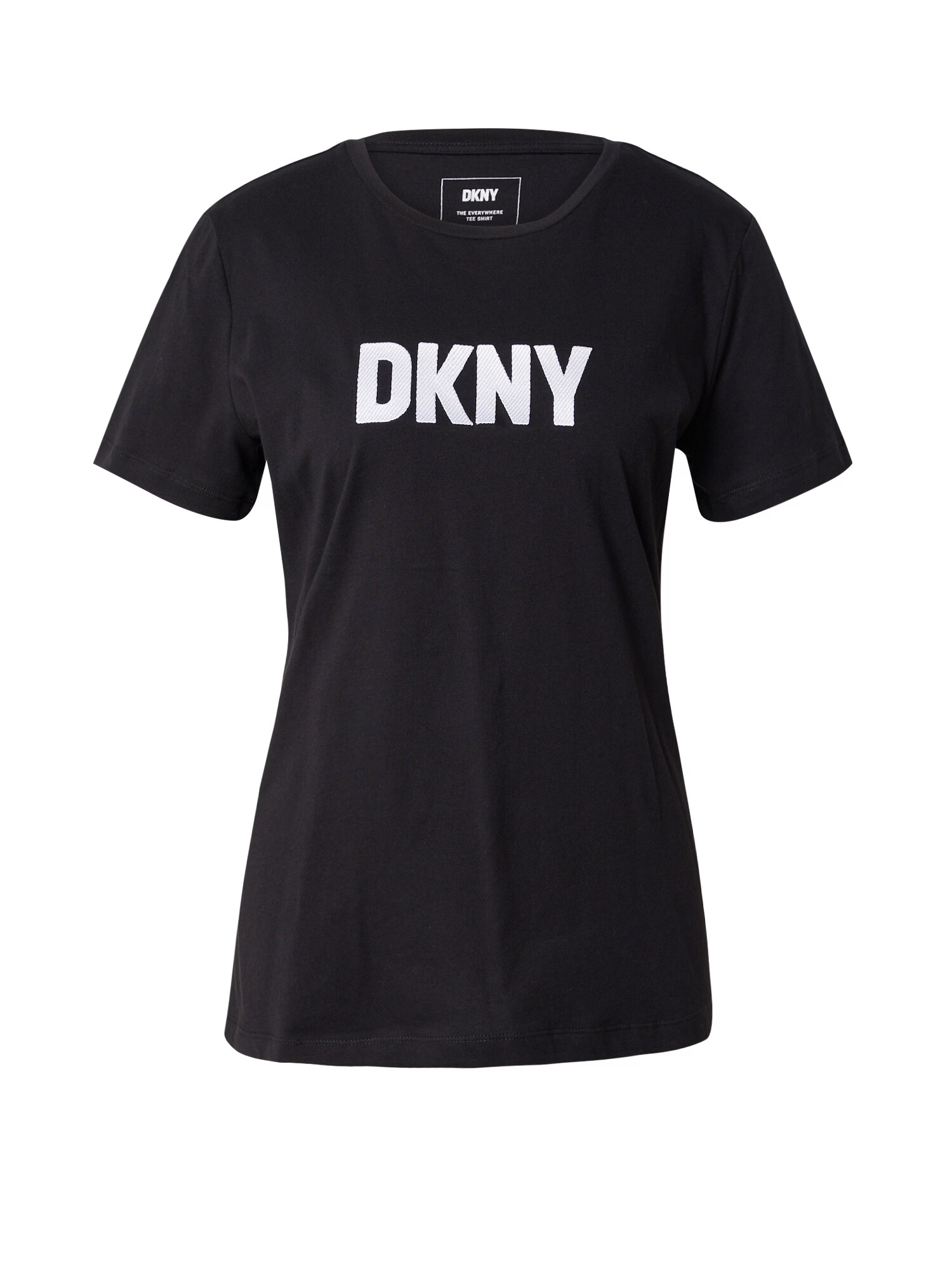 DKNY Μπλουζάκι 'FOUNDATION' μαύρο / φυσικό λευκό - Pepit.gr