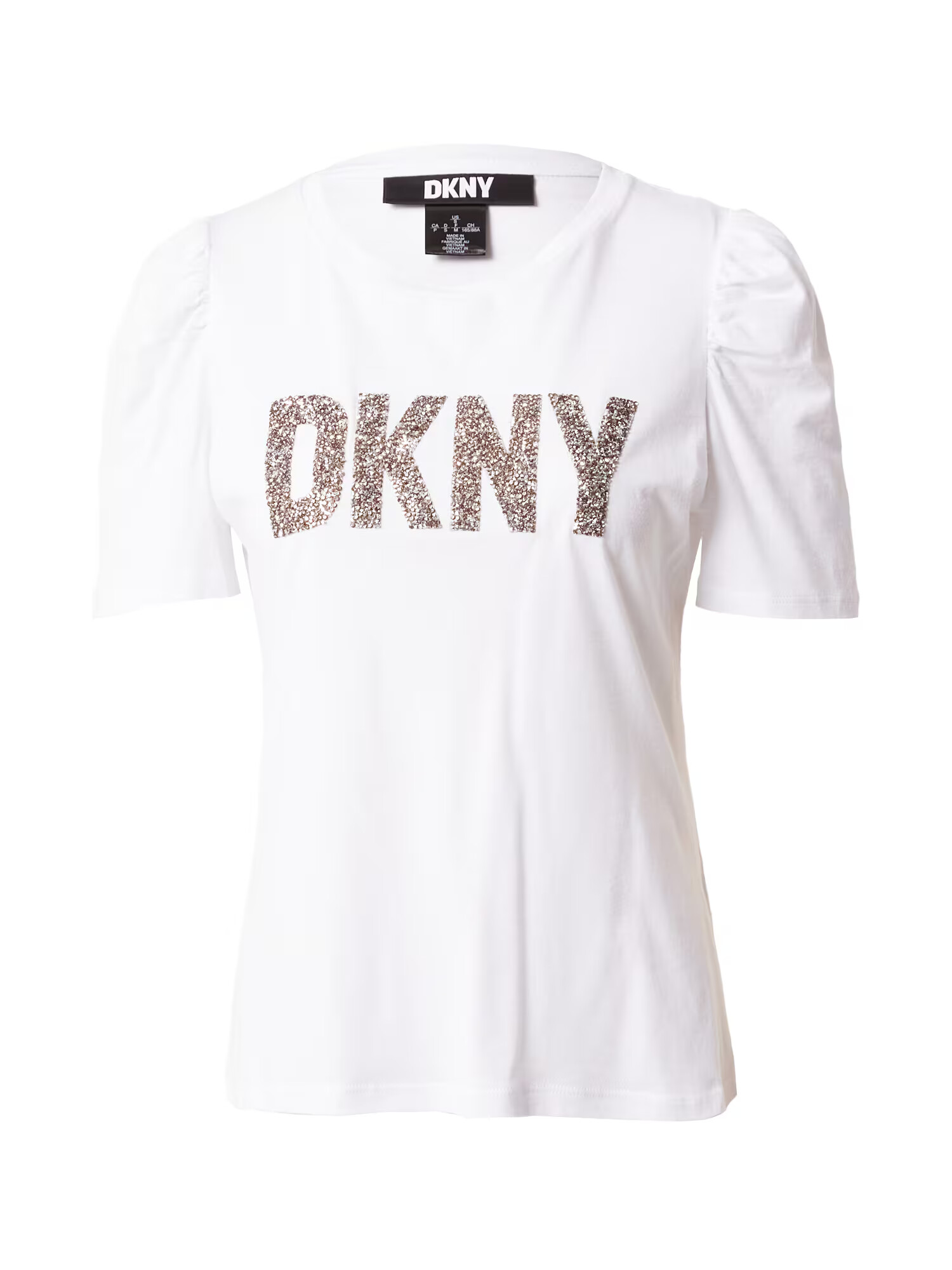 DKNY Μπλουζάκι χρυσό / λευκό - Pepit.gr