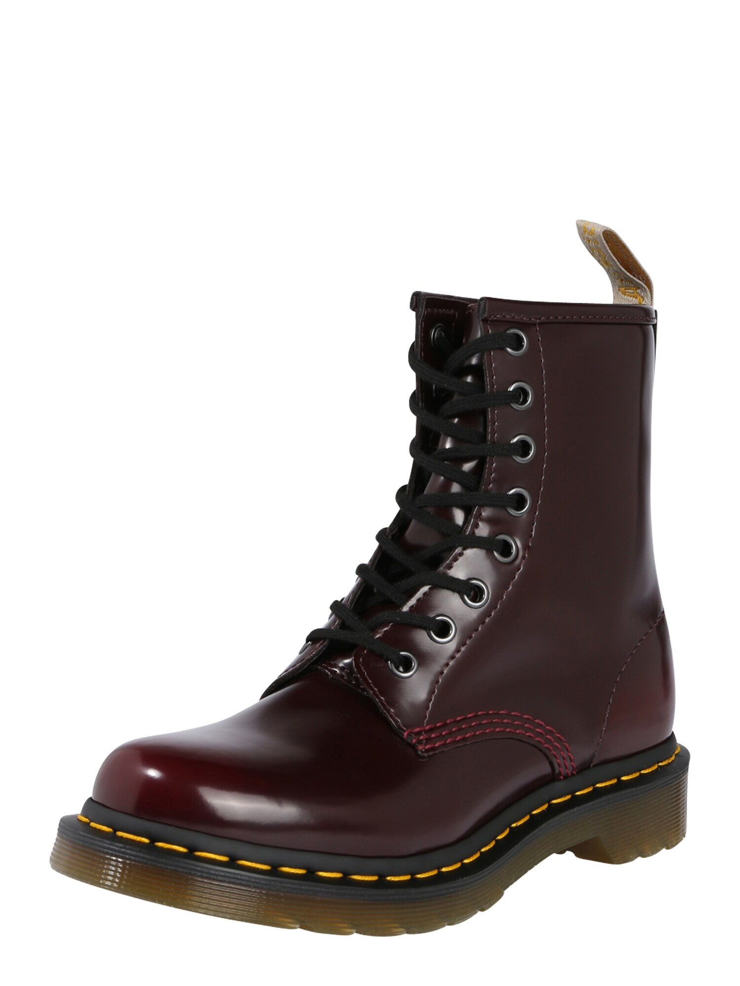 Dr. Martens Μποτάκι με κορδόνια βουργουνδί - Pepit.gr