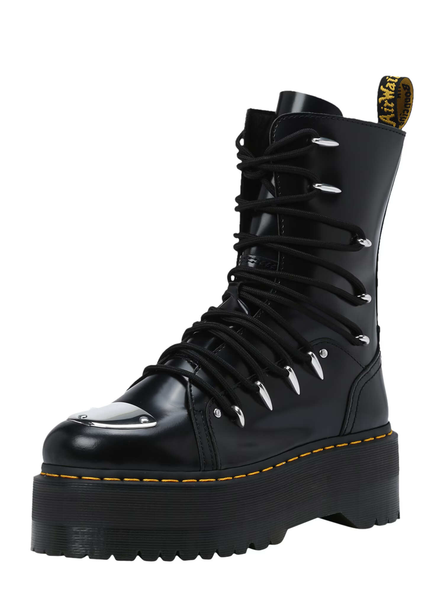 Dr. Martens Μποτάκι με κορδόνια 'Jadon Hi LTT Max' κίτρινο / μαύρο - Pepit.gr