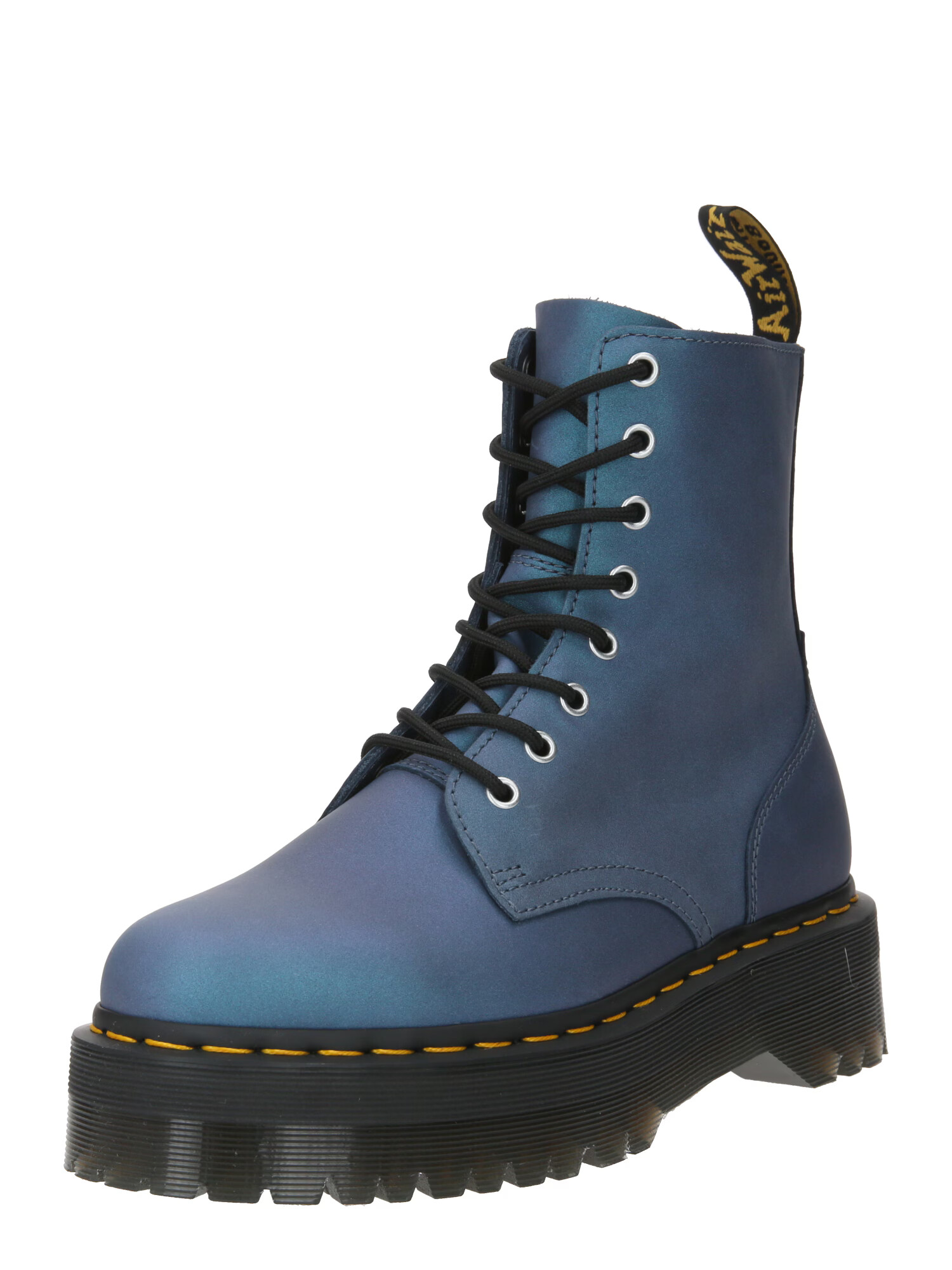 Dr. Martens Μποτάκι με κορδόνια 'Jadon' μπλε / κίτρινο / μαύρο / ασημί - Pepit.gr