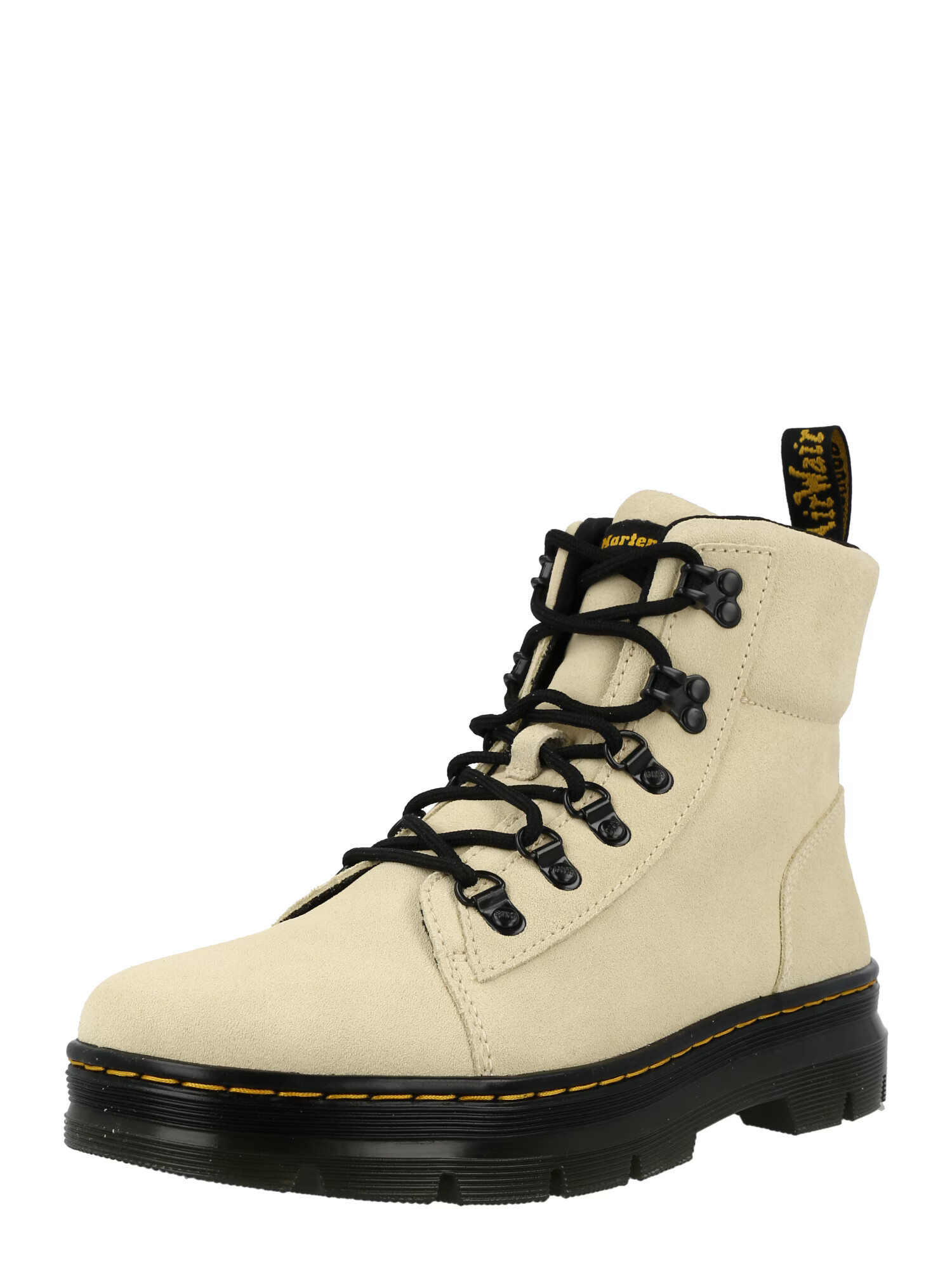 Dr. Martens Μποτάκι με κορδόνια κρεμ / μαύρο - Pepit.gr