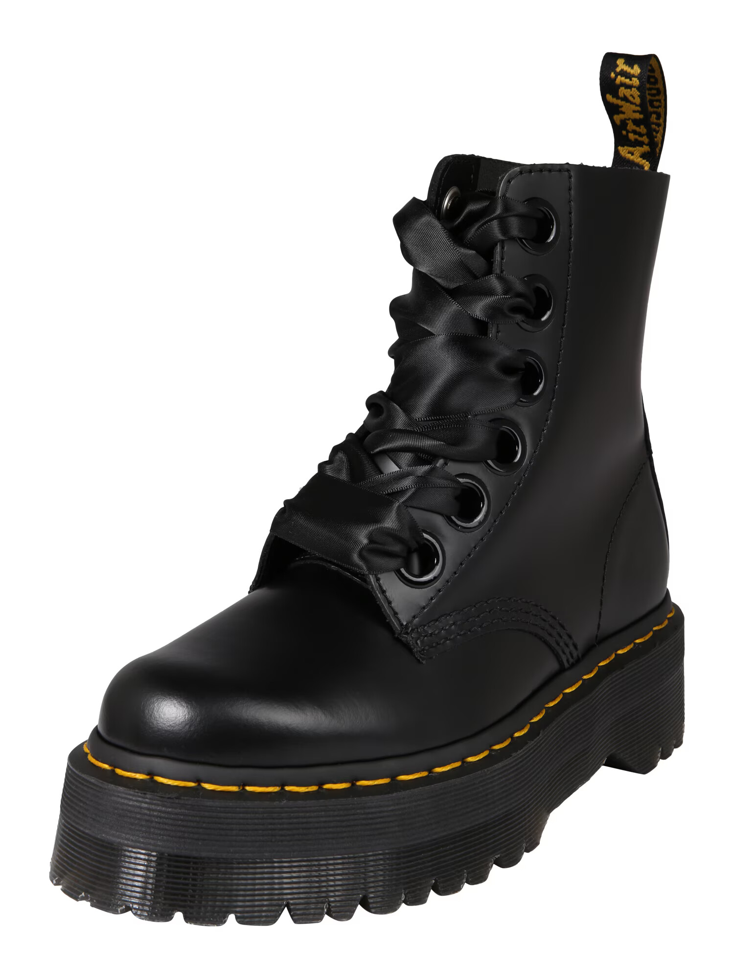 Dr. Martens Μποτάκι με κορδόνια 'Molly' μαύρο - Pepit.gr