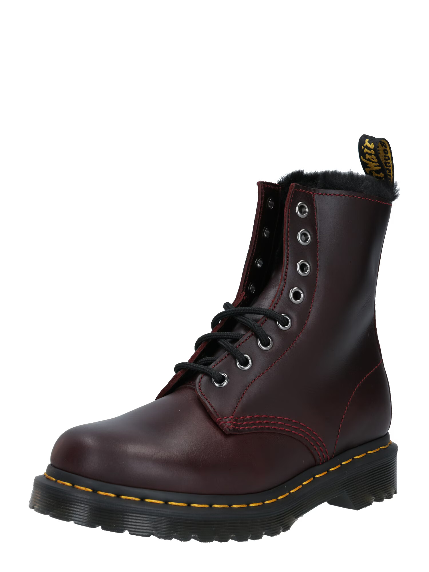 Dr. Martens Μποτάκι με κορδόνια 'Serena' κίτρινο / βουργουνδί / μαύρο - Pepit.gr