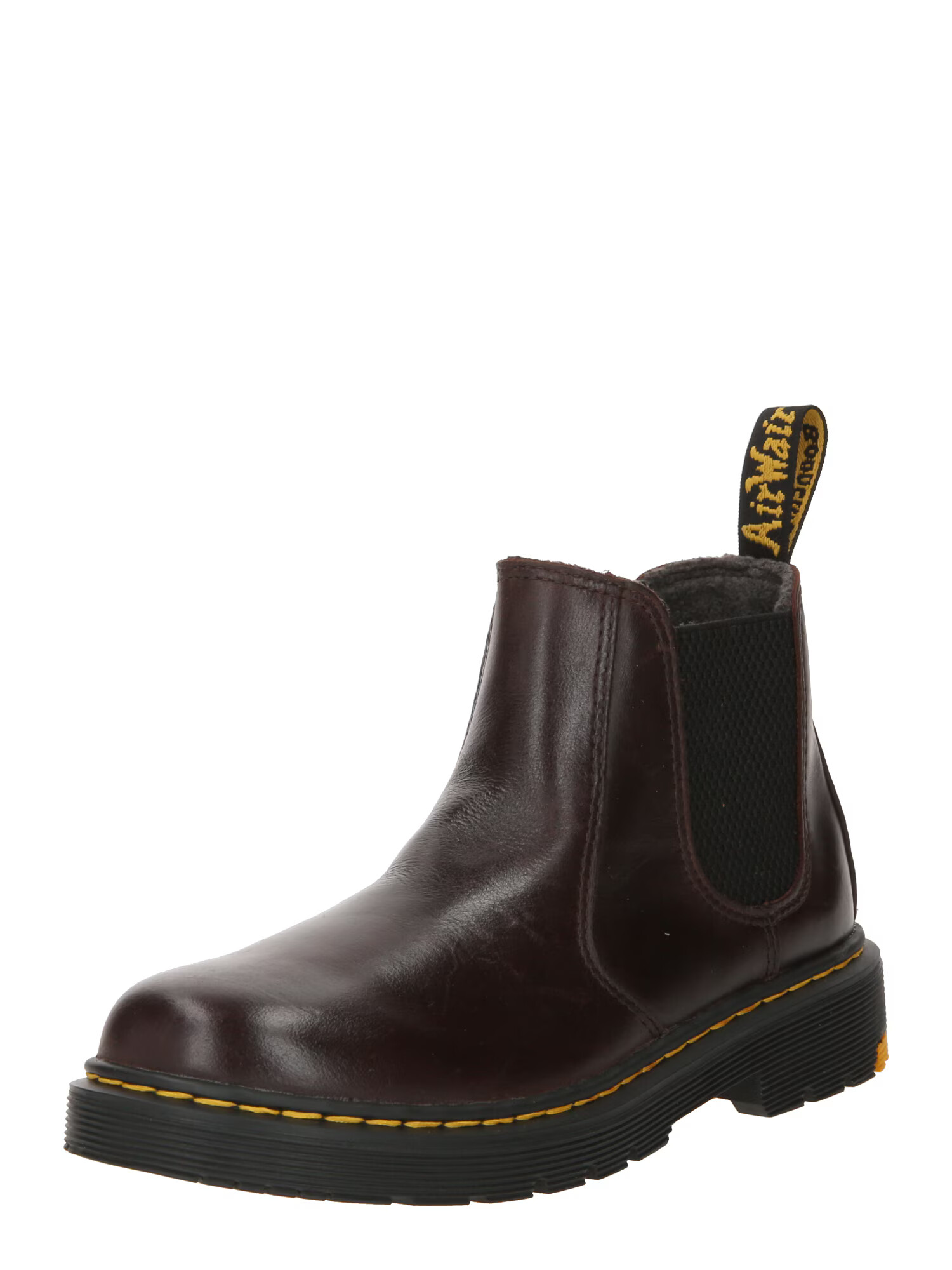 Dr. Martens Μπότες '2976' σκούρο καφέ / χρυσοκίτρινο - Pepit.gr