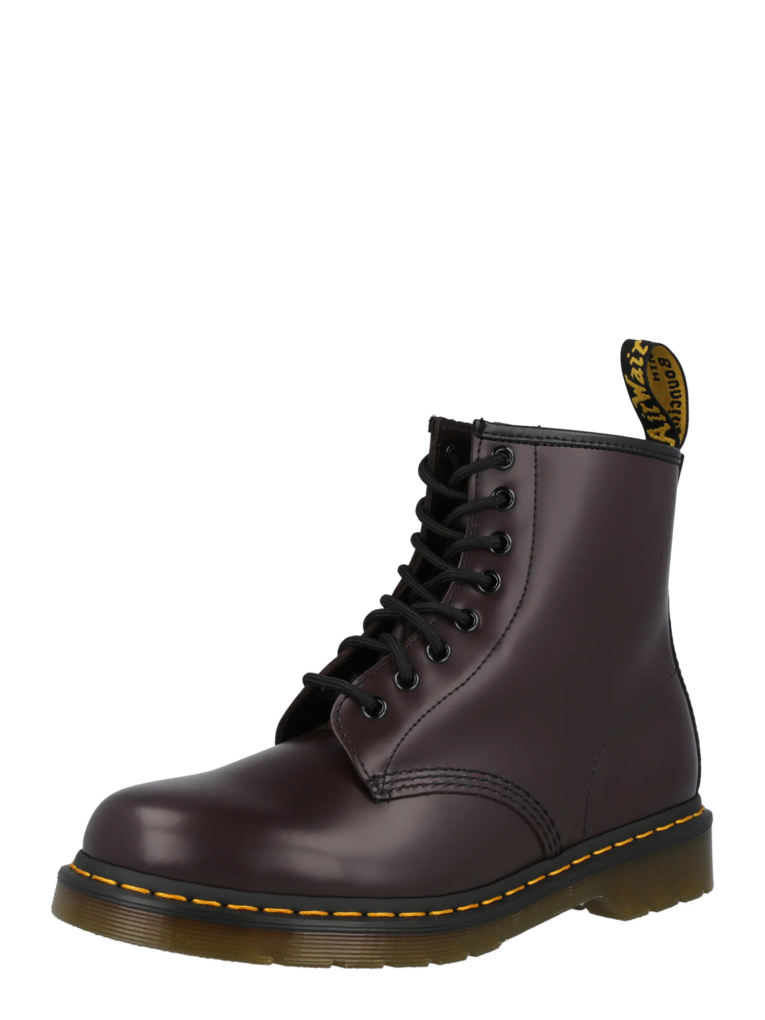 Dr. Martens Μπότες με κορδόνια κίτρινο / βουργουνδί / μαύρο - Pepit.gr