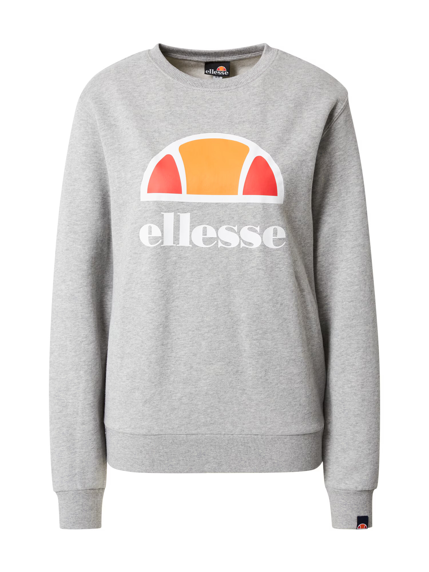 ELLESSE Αθλητική μπλούζα φούτερ 'Corneo' γκρι μελανζέ / πορτοκαλί / κόκκινο / λευκό - Pepit.gr