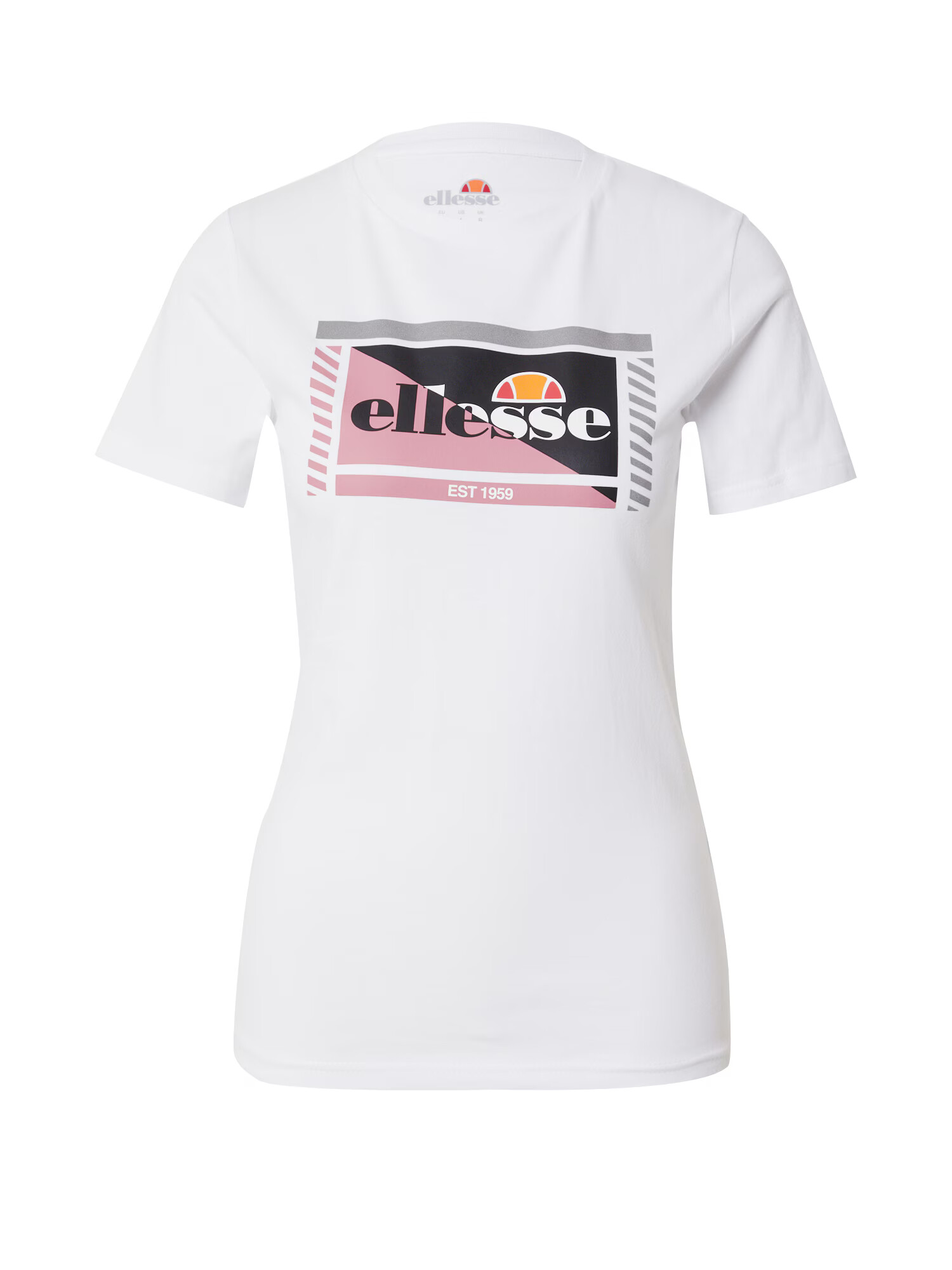 ELLESSE Λειτουργικό μπλουζάκι 'Ruby' γκρι / ρόδινο / μαύρο / λευκό - Pepit.gr