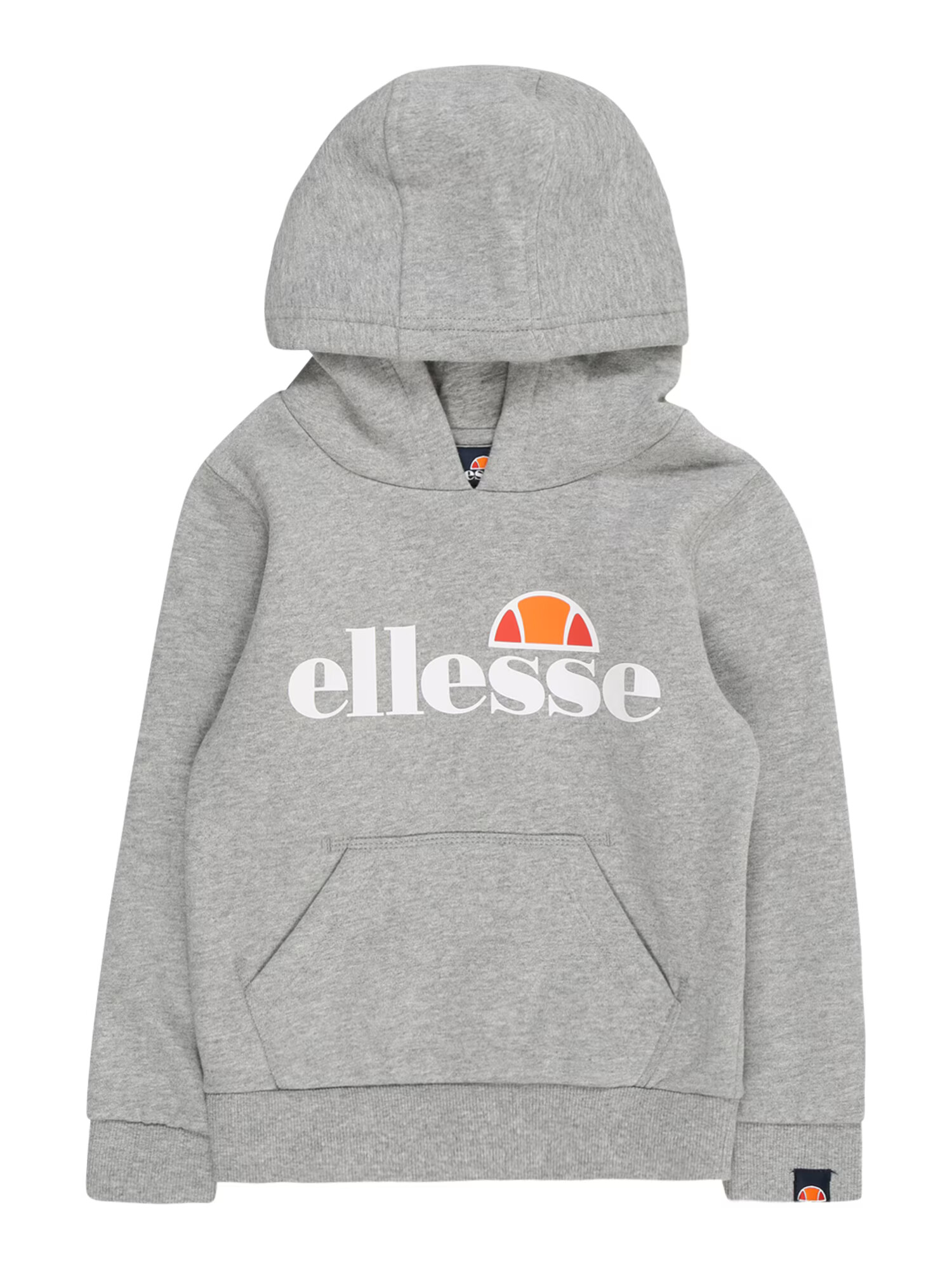 ELLESSE Μπλούζα φούτερ 'Jero Oh' γκρι μελανζέ / πορτοκαλί / κόκκινο / λευκό - Pepit.gr