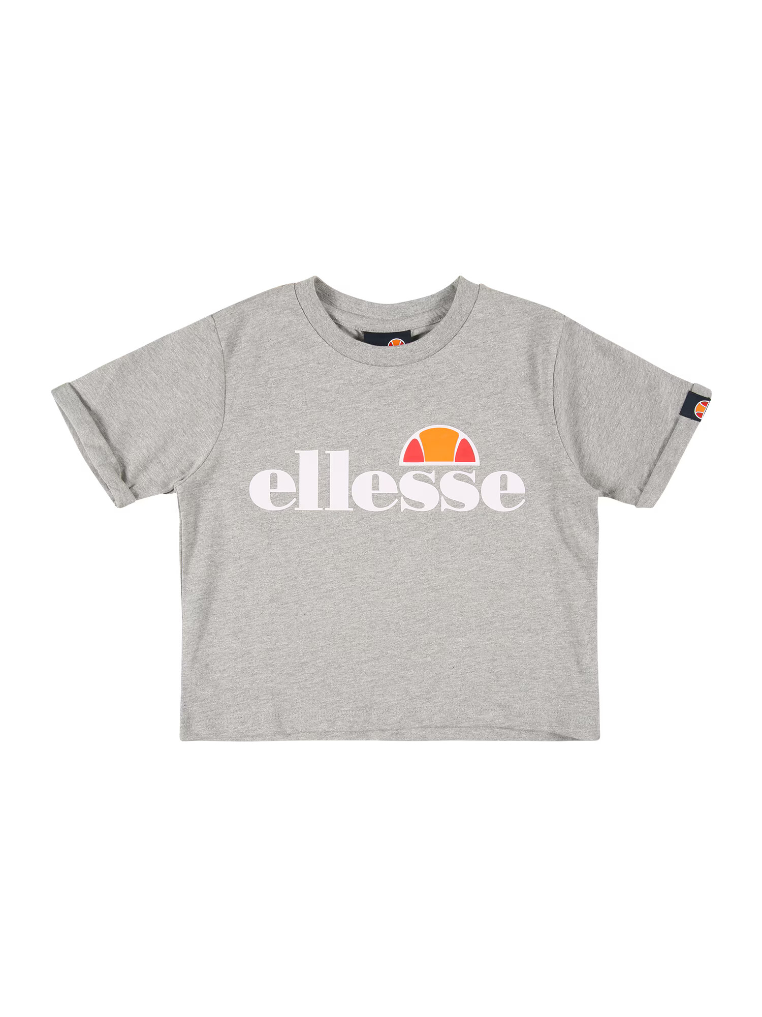 ELLESSE Μπλουζάκι 'Nicky' γκρι μελανζέ / πορτοκαλί / λευκό - Pepit.gr