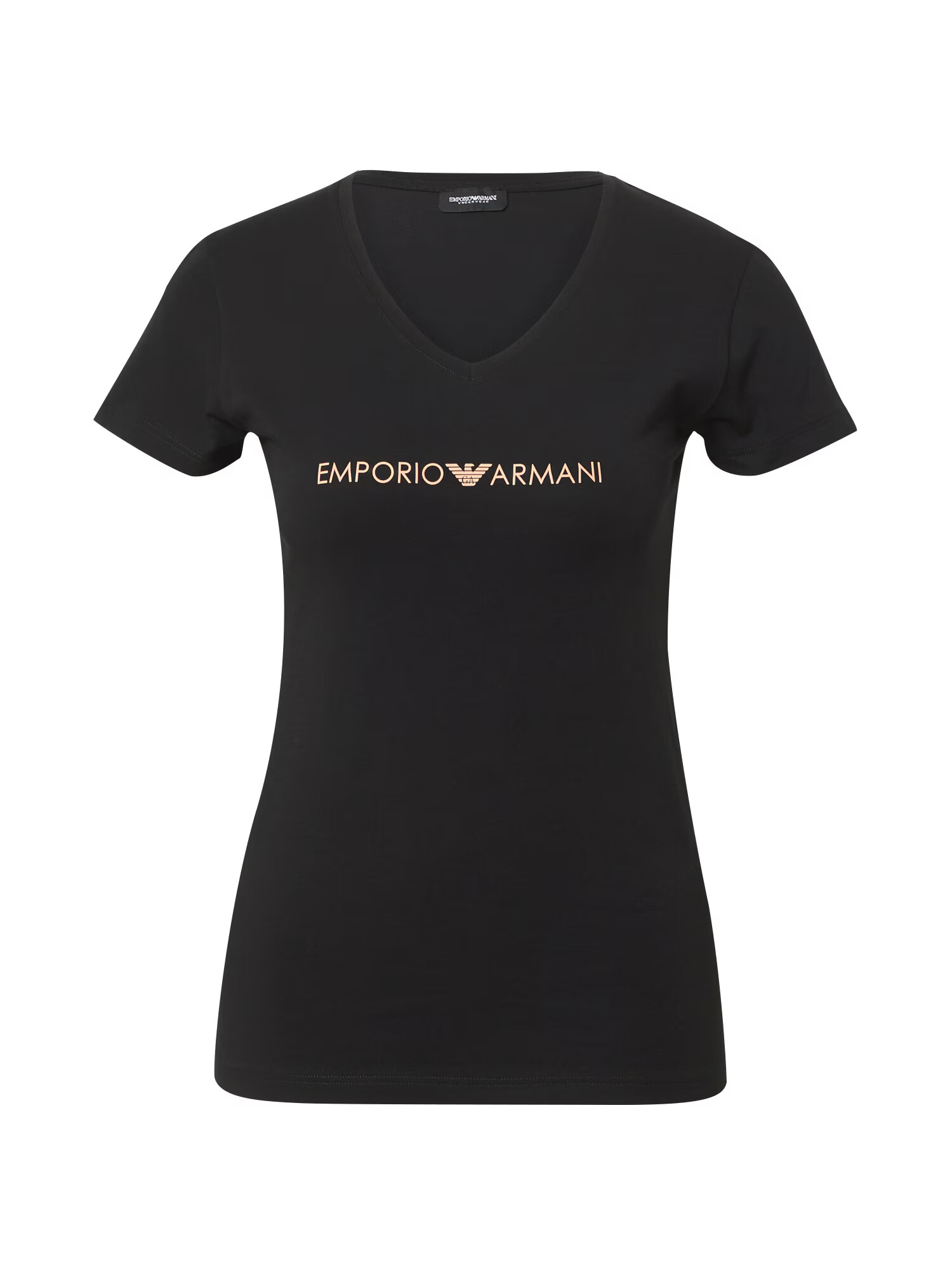 Emporio Armani Μπλουζάκι σαμπάνια / μαύρο - Pepit.gr