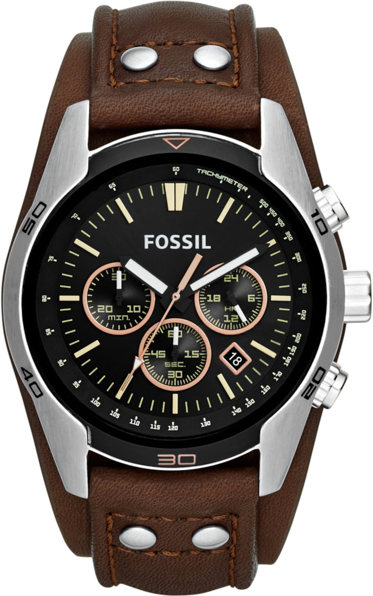 FOSSIL Αναλογικό ρολόι 'COACHMAN CH2891' καφέ / ασημί - Pepit.gr